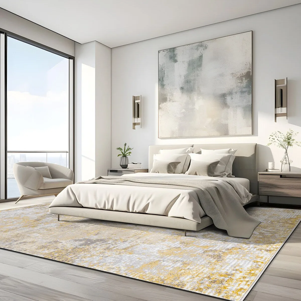 Modern Abstract Whispers Area Rug