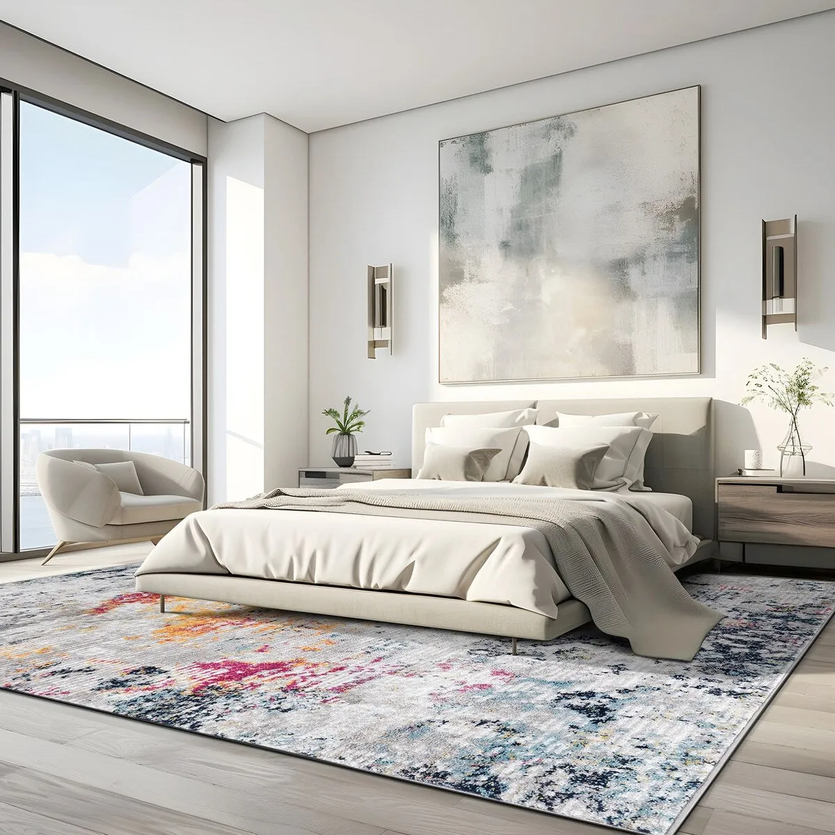 Modern Abstract Whispers Area Rug