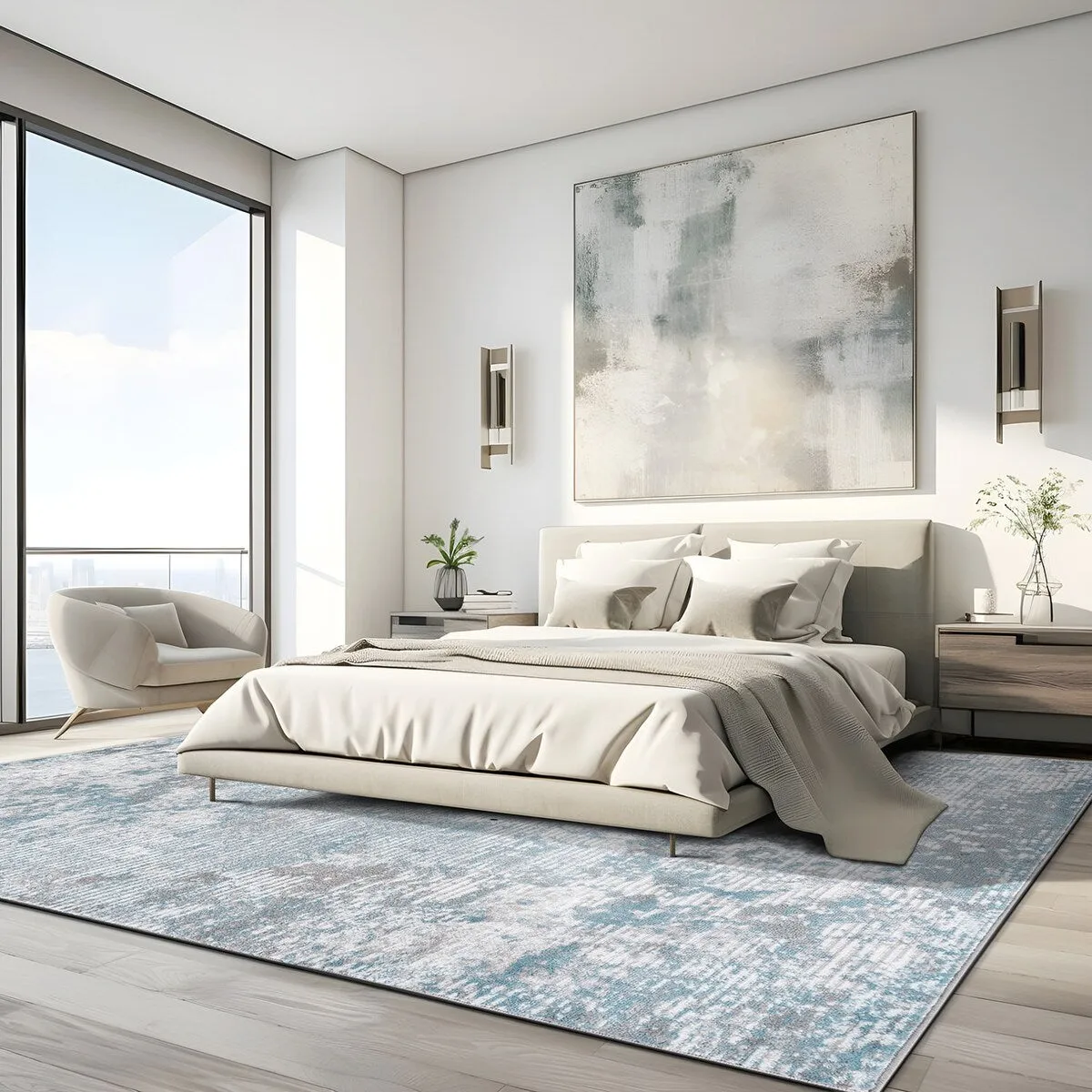 Modern Abstract Whispers Area Rug