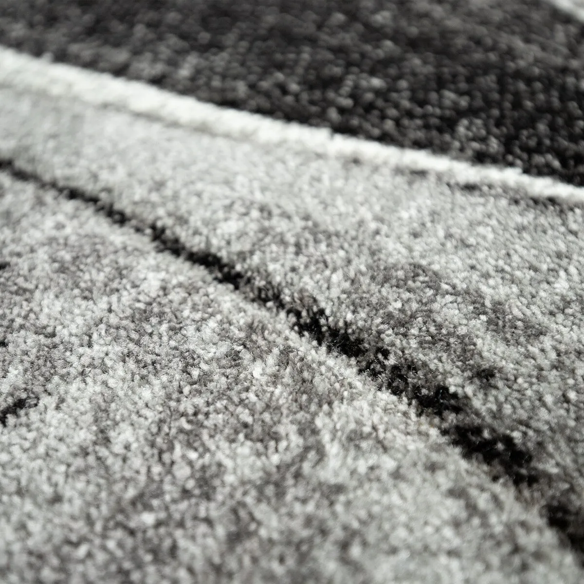 Modern Area Rug for Living Room with Abstract Waves Design