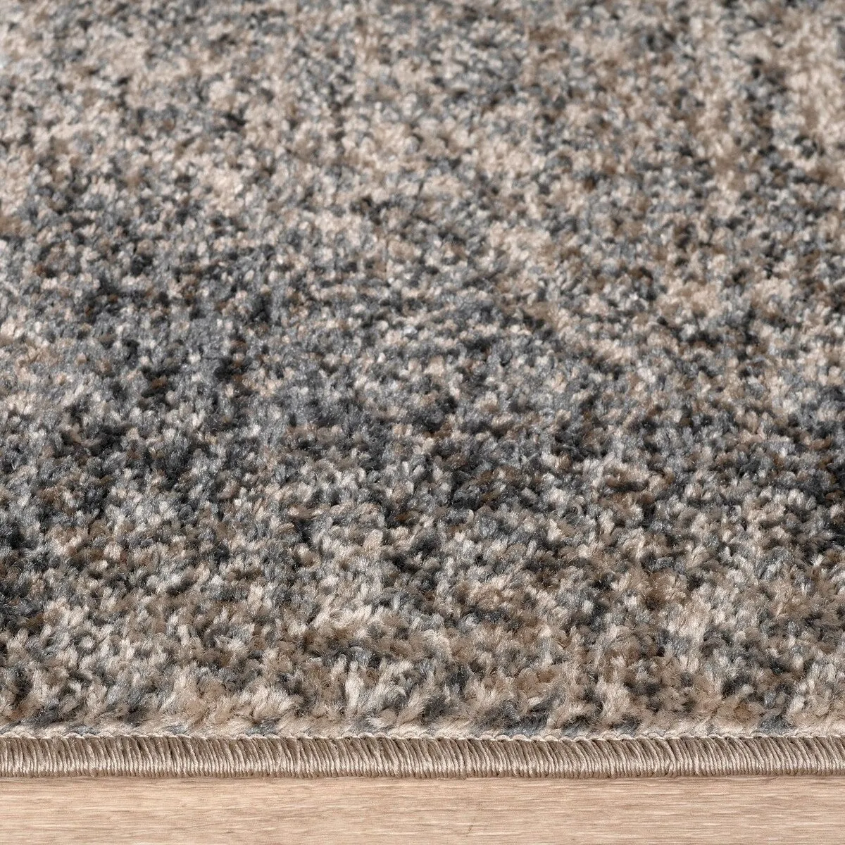 Modern Designer Rug in Cream Brown Black
