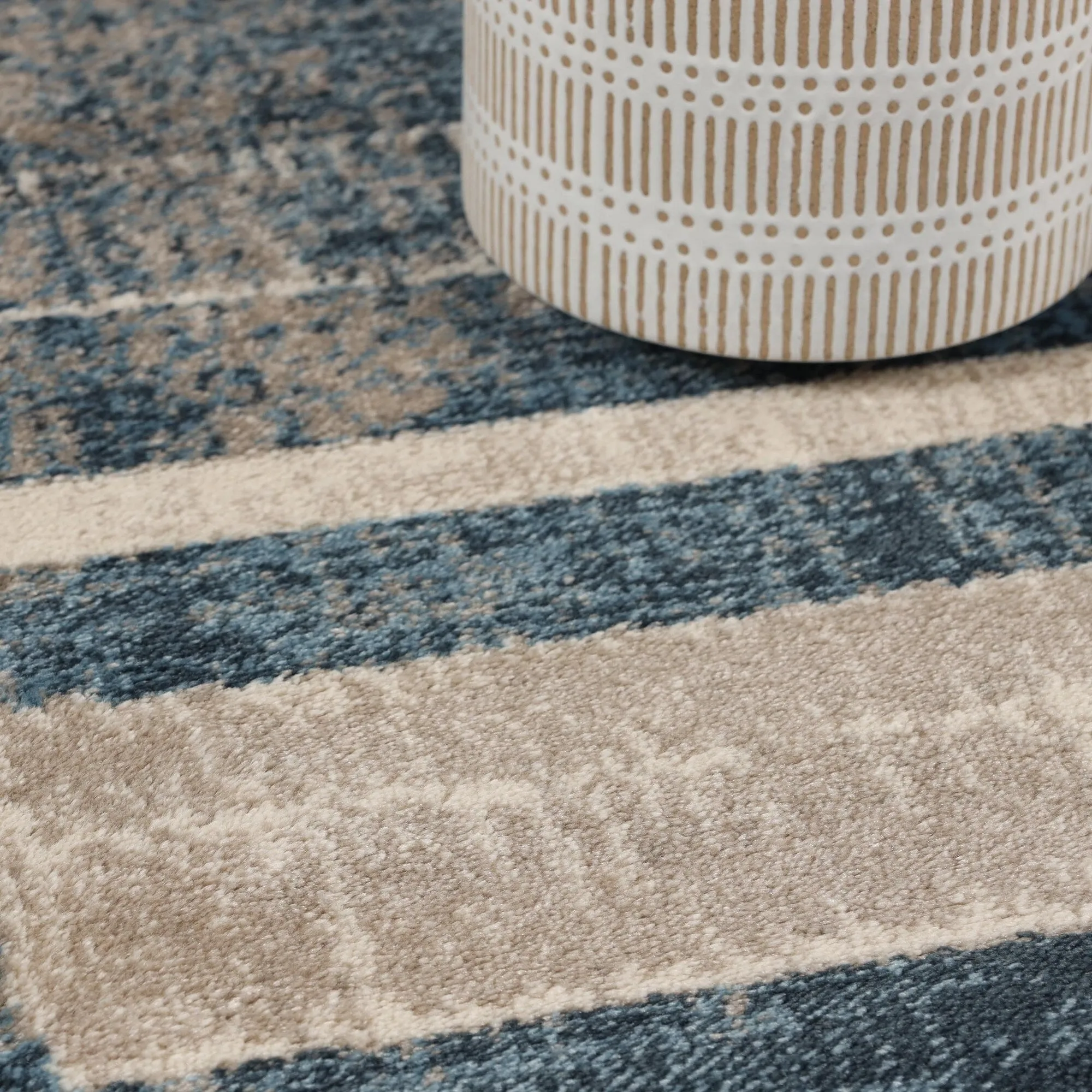 Modern Farmhouse Wide Striped Indoor Runner or Area Rug by Superior