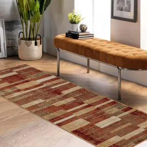 Modern Farmhouse Wide Striped Indoor Runner or Area Rug by Superior