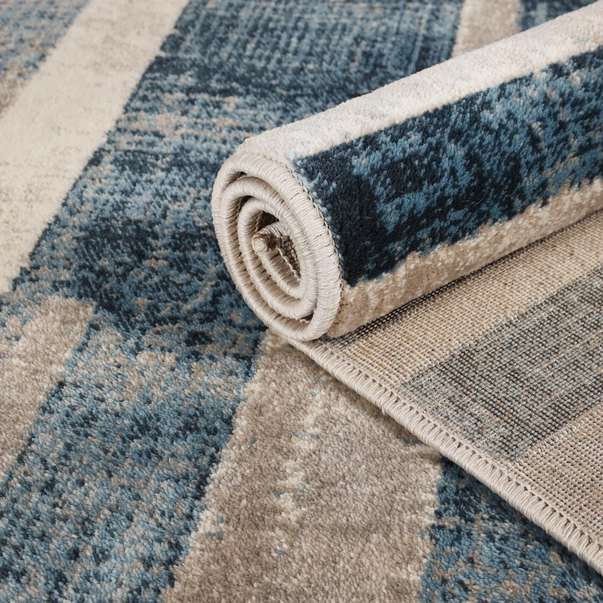 Modern Farmhouse Wide Striped Indoor Runner or Area Rug by Superior