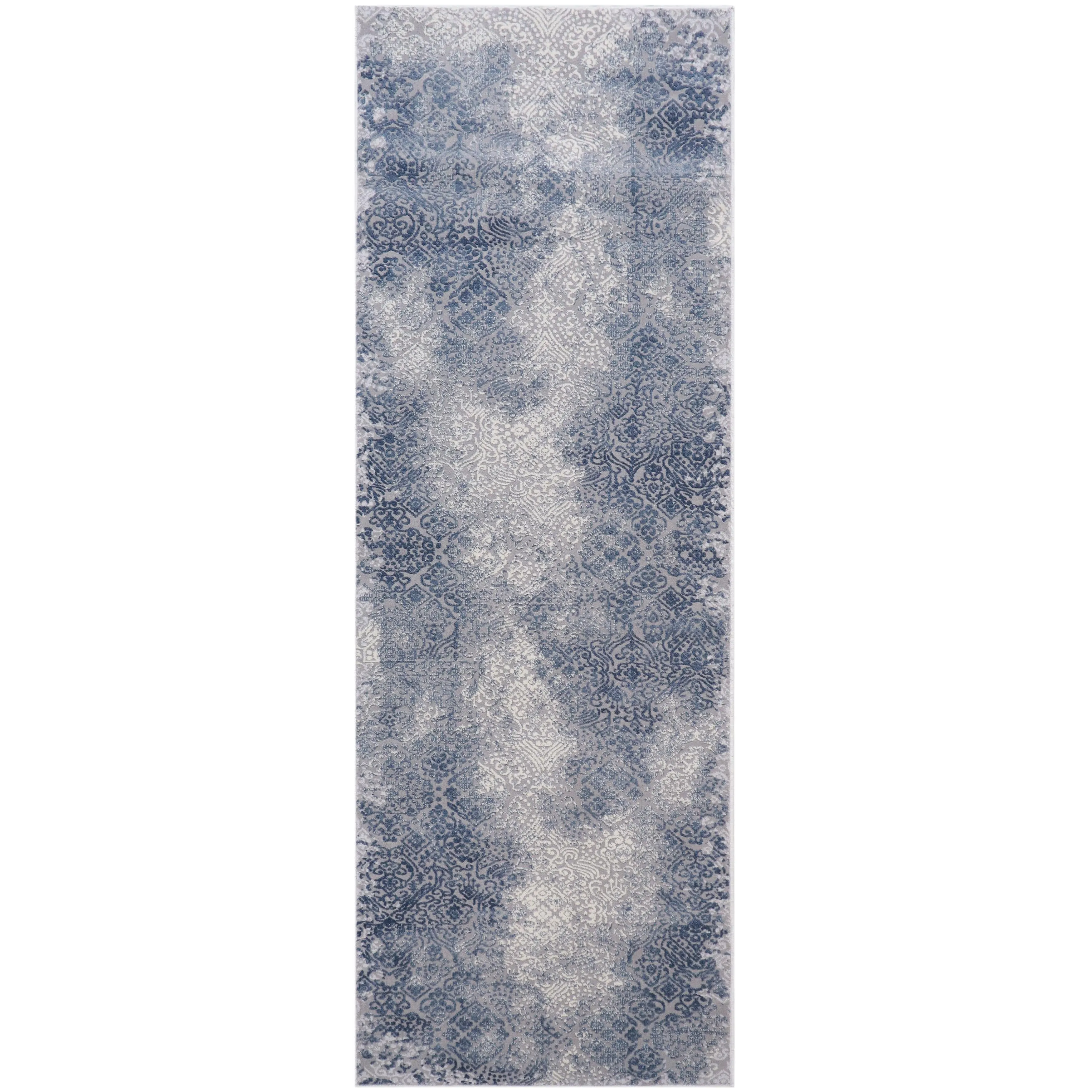 Modern Transitional Loane Grey Blue Rug