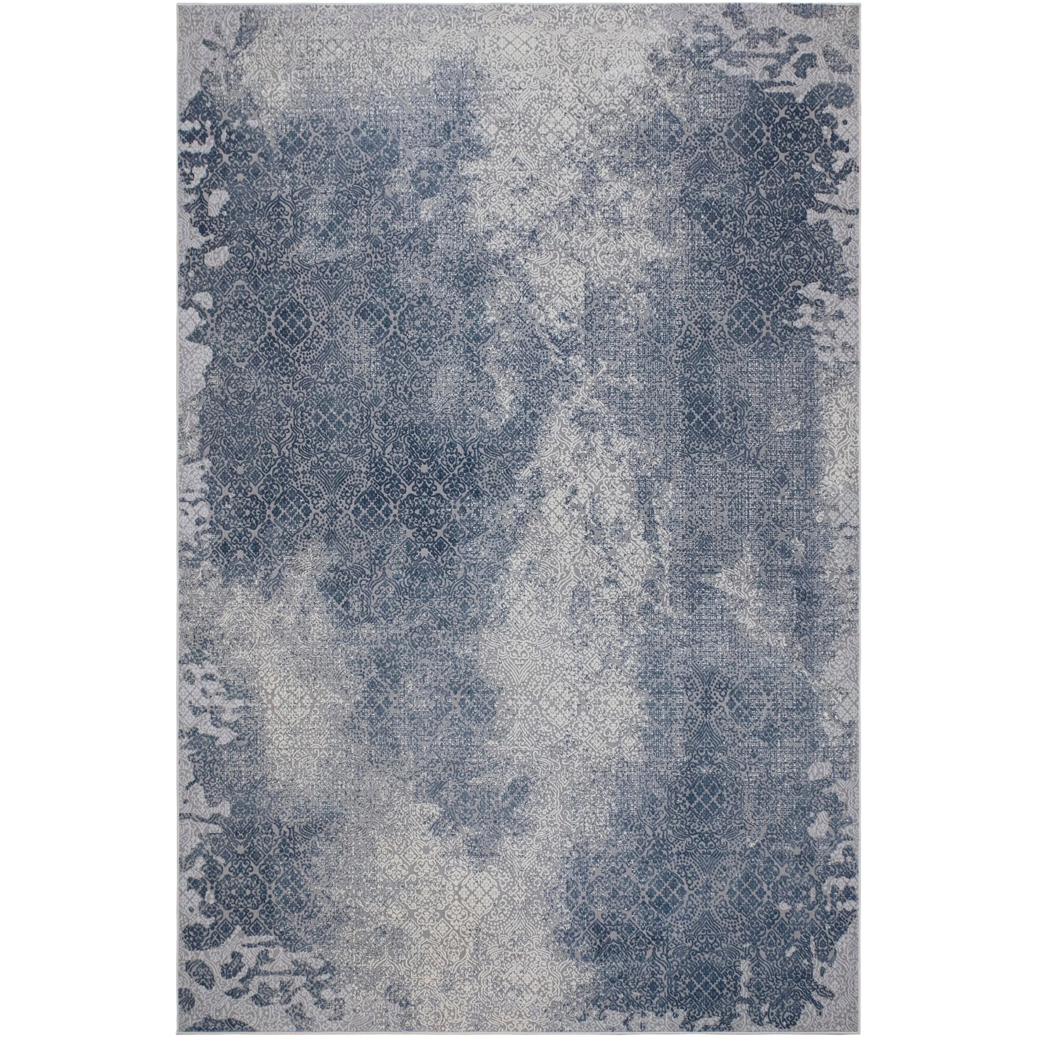 Modern Transitional Loane Grey Blue Rug