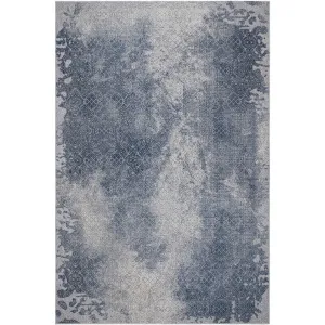 Modern Transitional Loane Grey Blue Rug