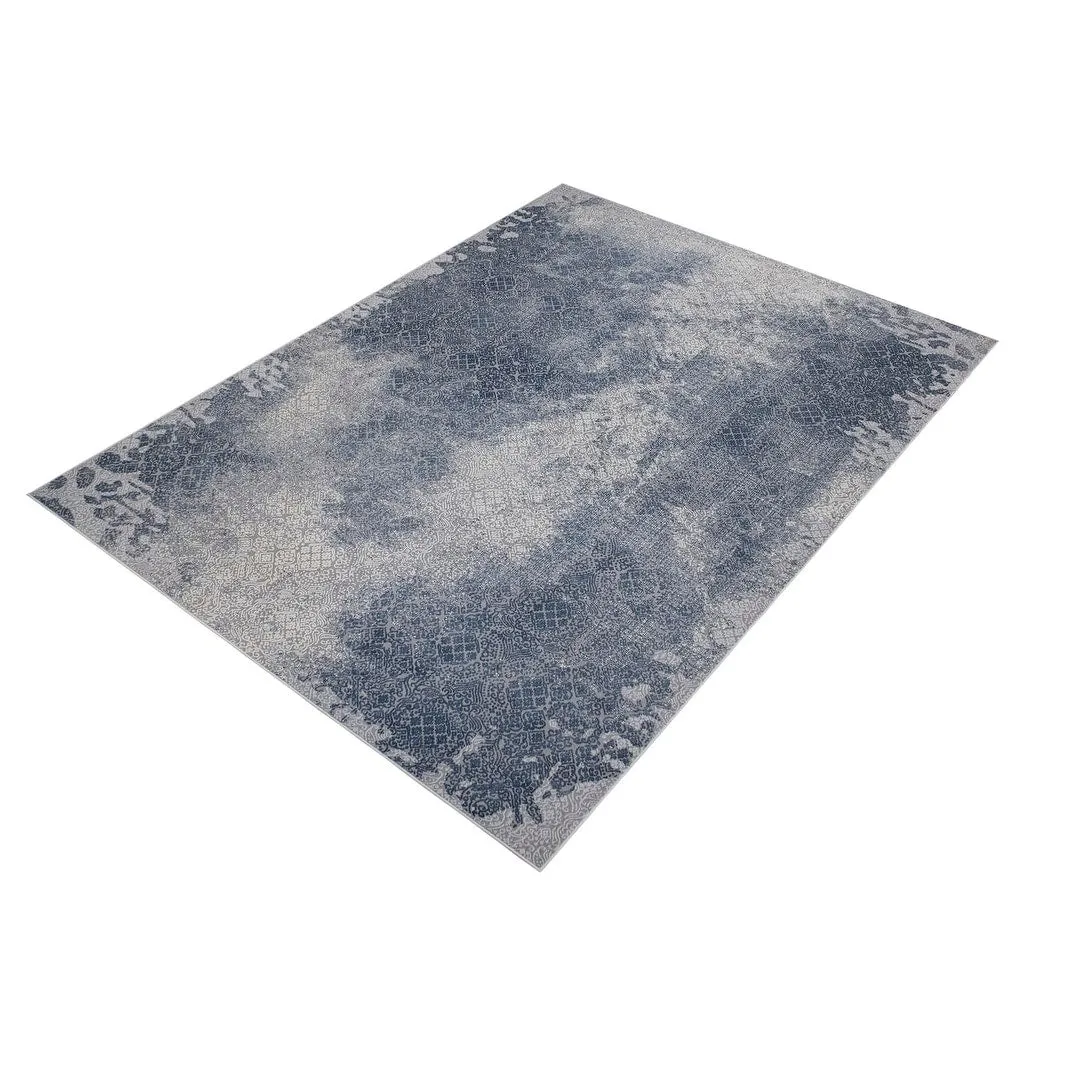 Modern Transitional Loane Grey Blue Rug