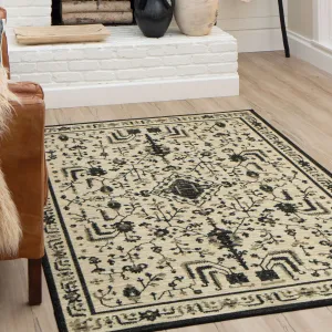 Mohawk Home Daran Black Floral Medallion Area Rug