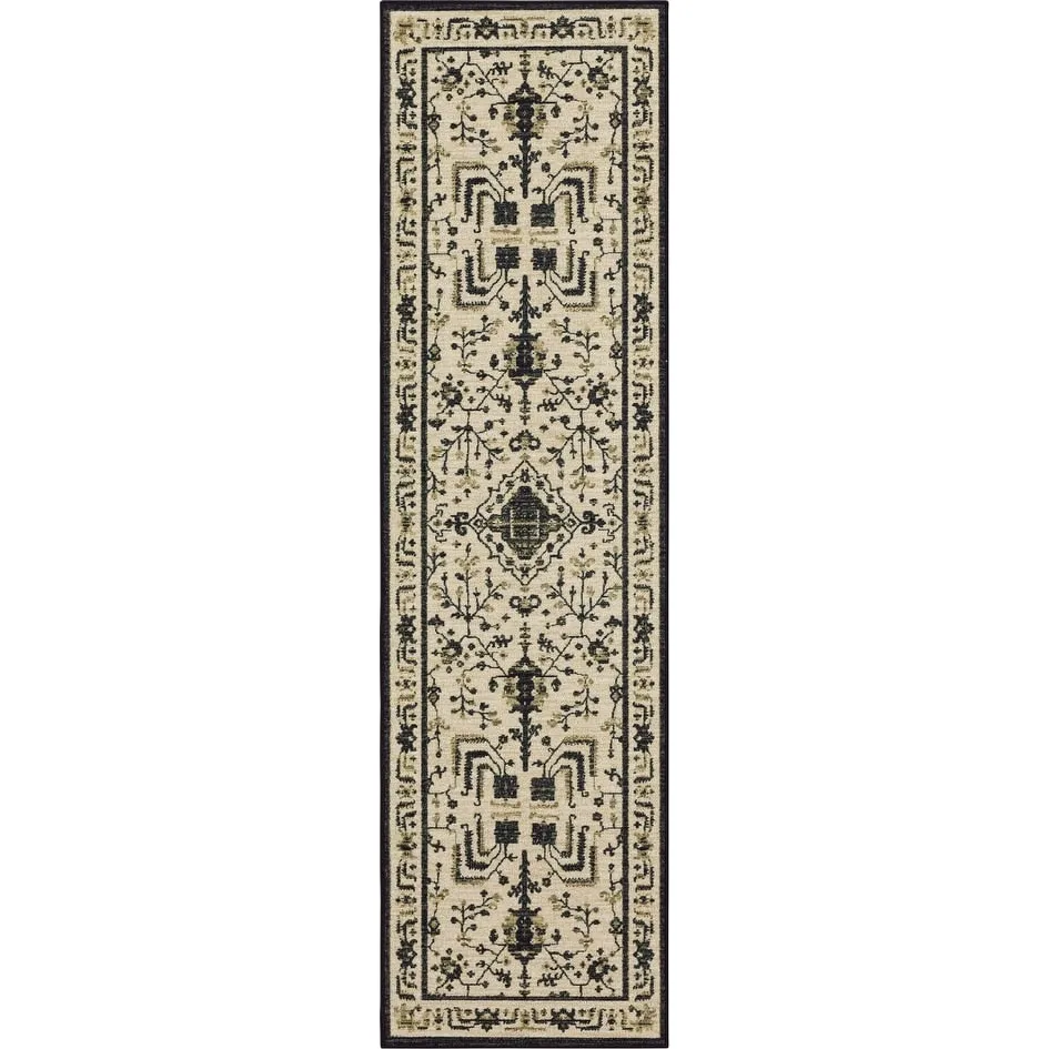 Mohawk Home Daran Black Floral Medallion Area Rug