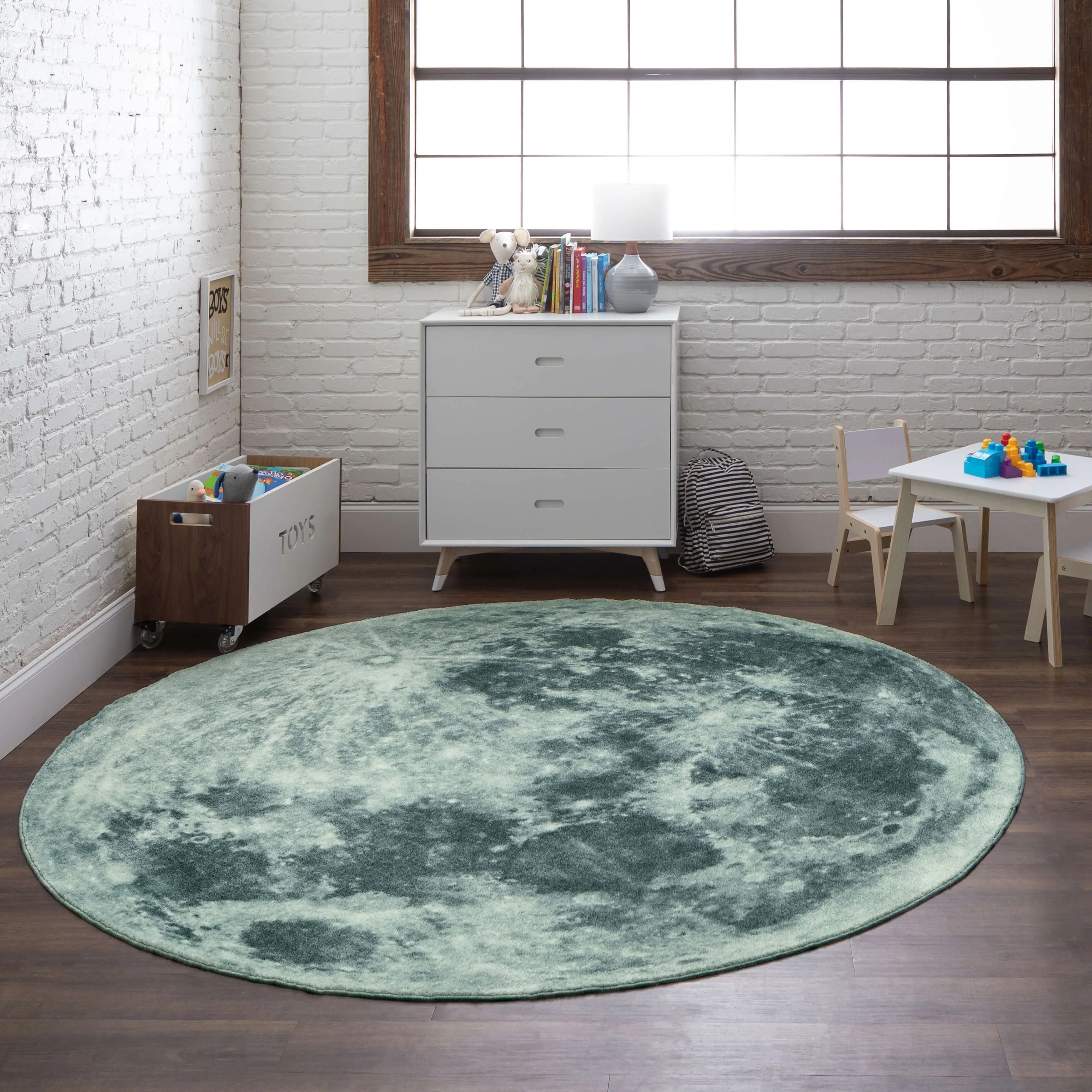 Mohawk Home Grey Moon Realistic Area Rug