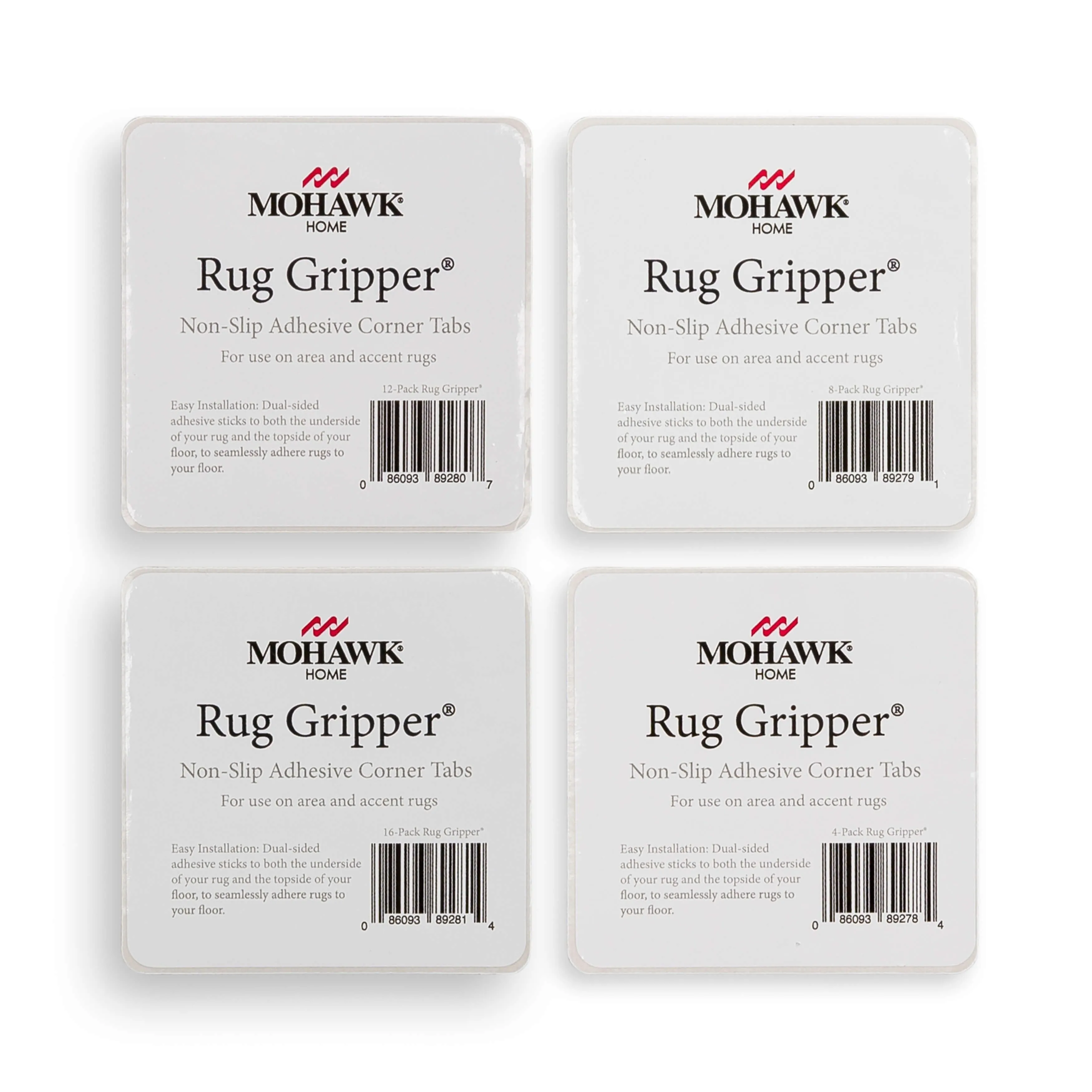 Mohawk Home Gripper Tab Pack for Area Rugs - White