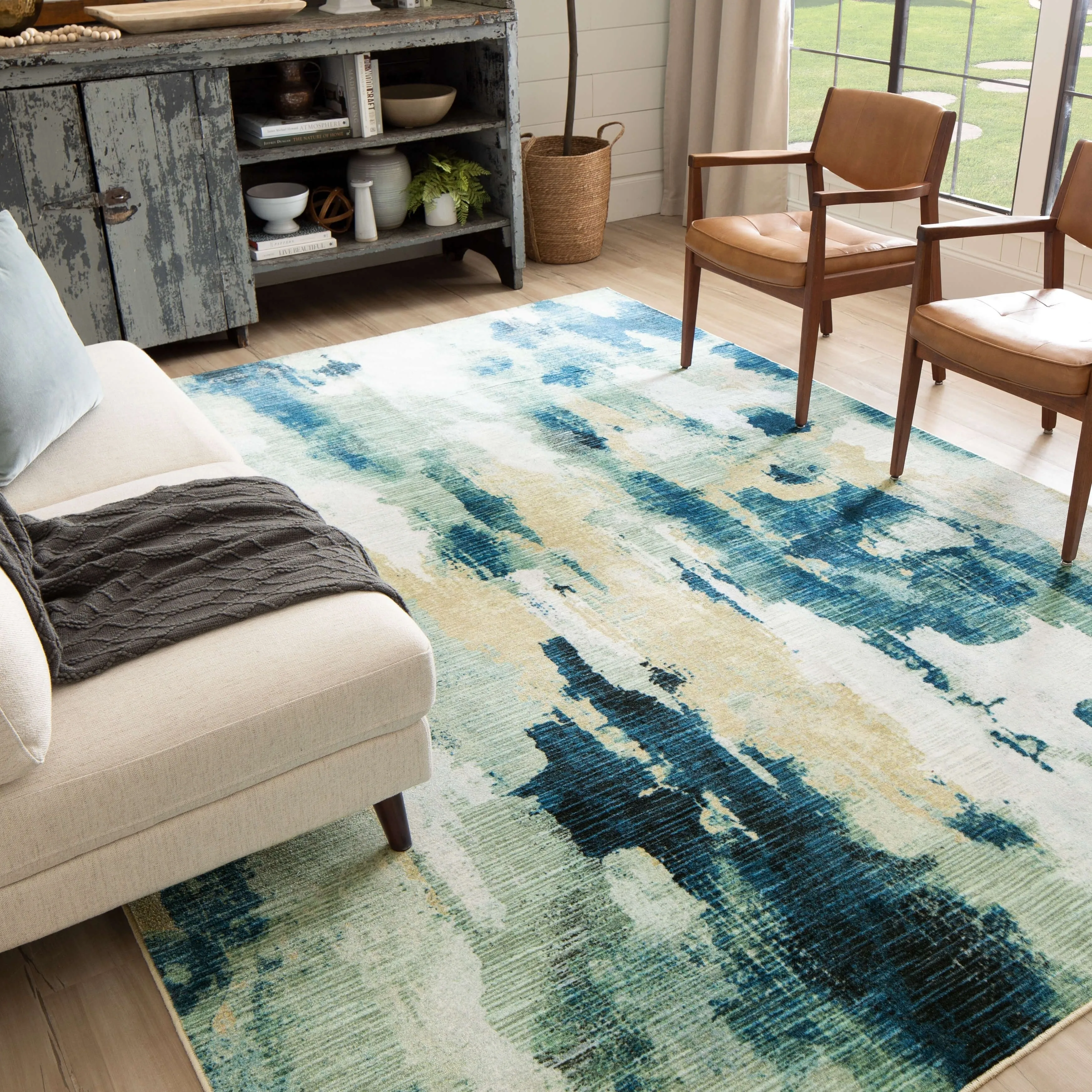 Mohawk home Lyamm Blue Area Rug