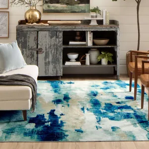 Mohawk home Lyamm Blue Area Rug