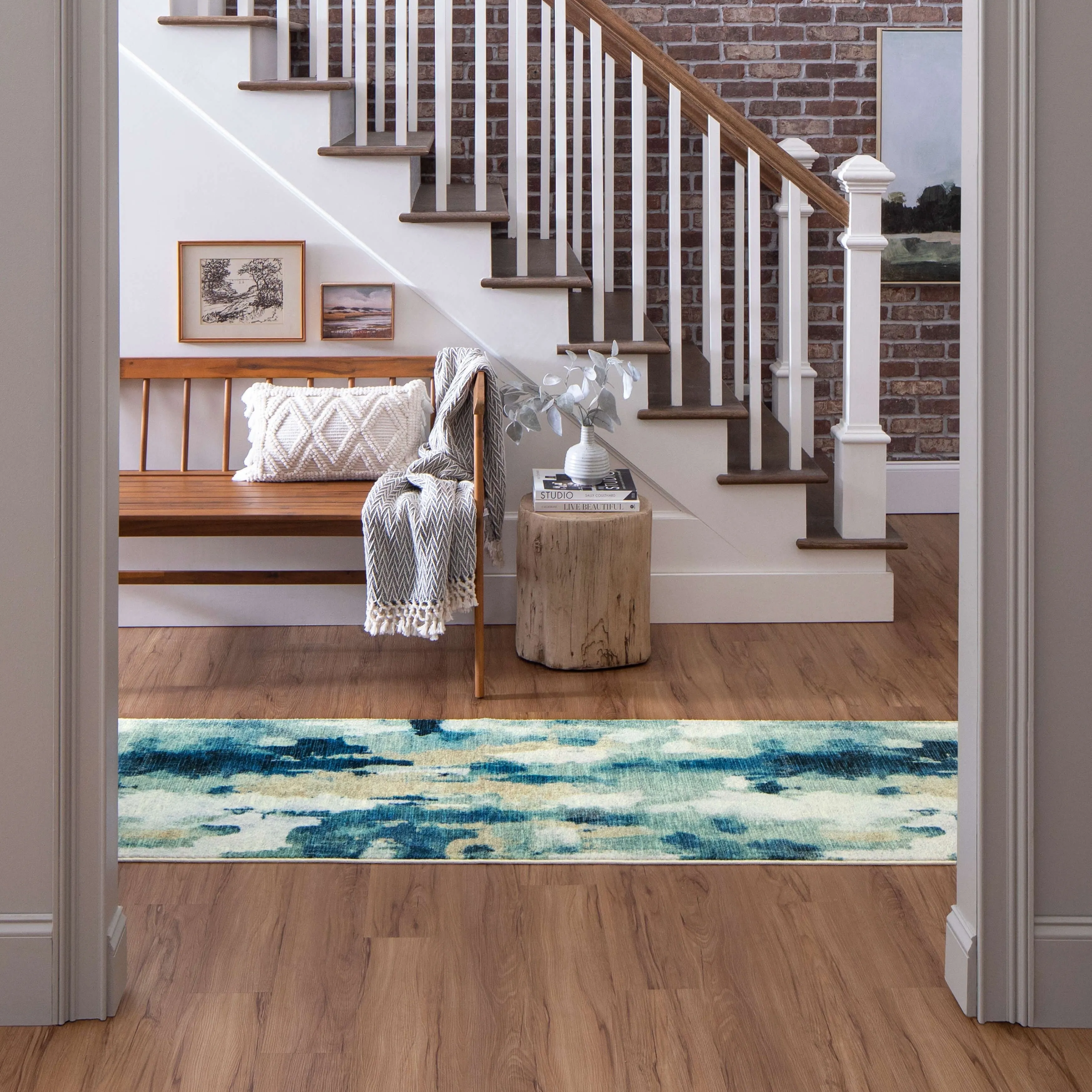 Mohawk home Lyamm Blue Area Rug