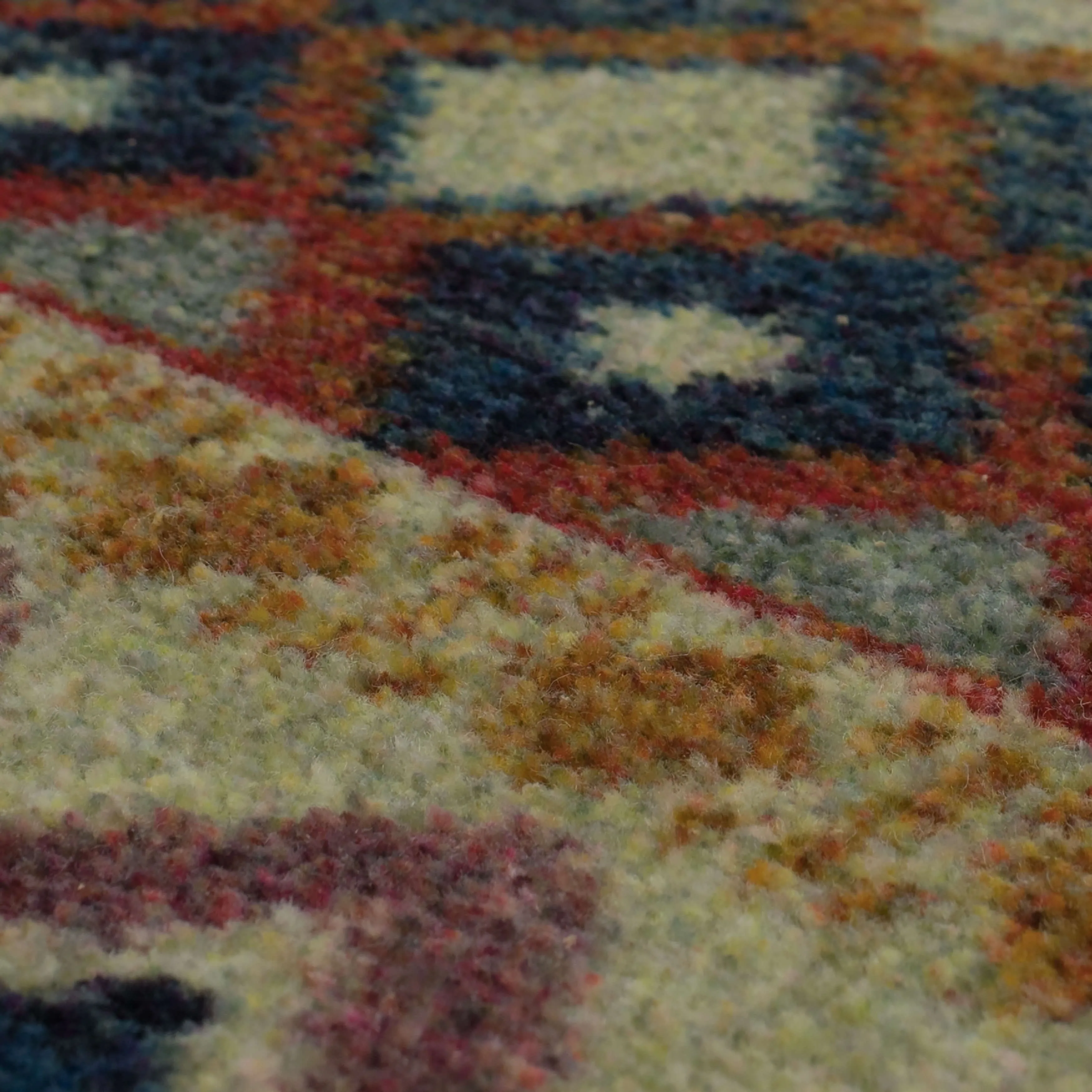 Mohawk Home Myron Blue/Red Southwestern Striped Area Rug