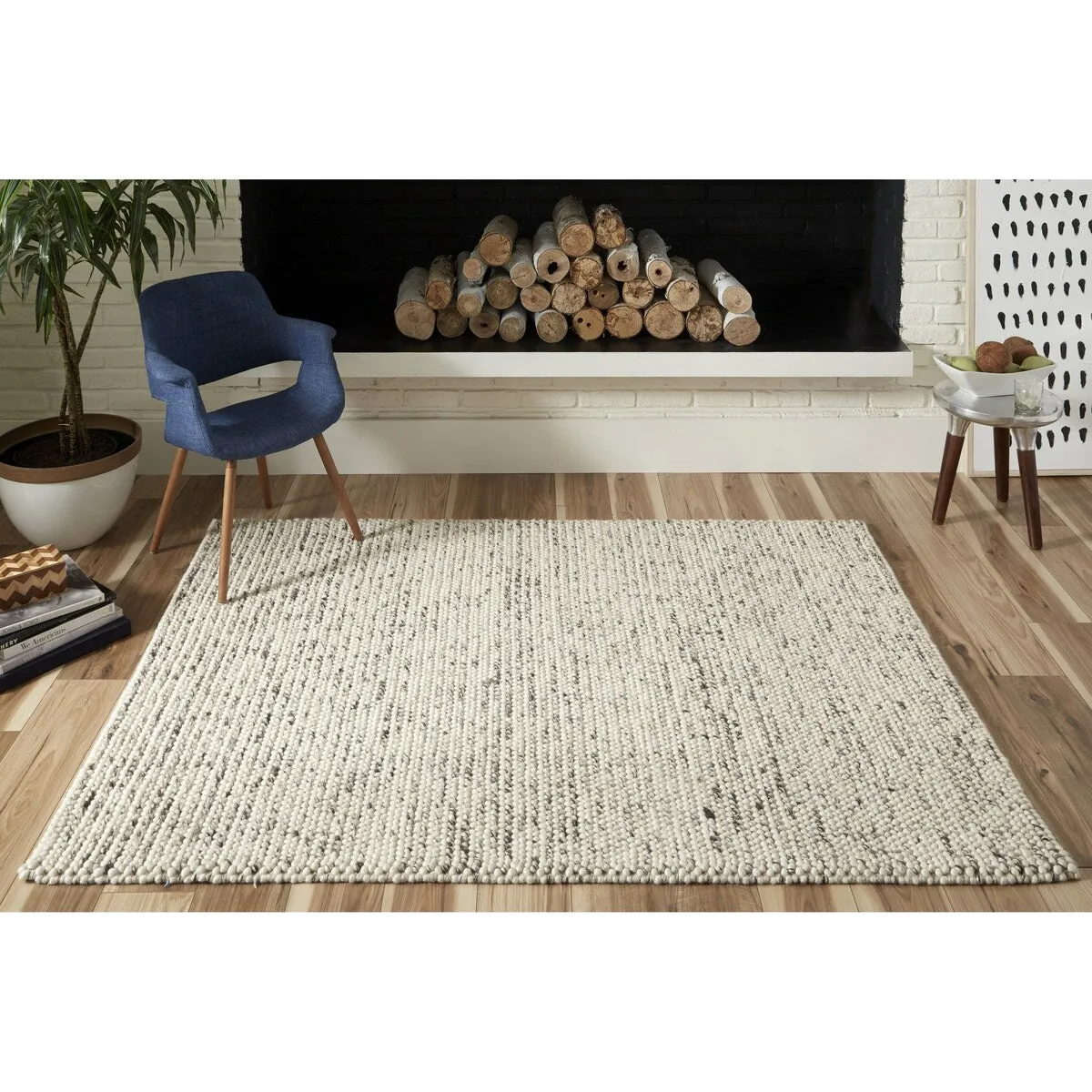 Momeni Andes Hand-woven Ivory Wool/Viscose Area Rug