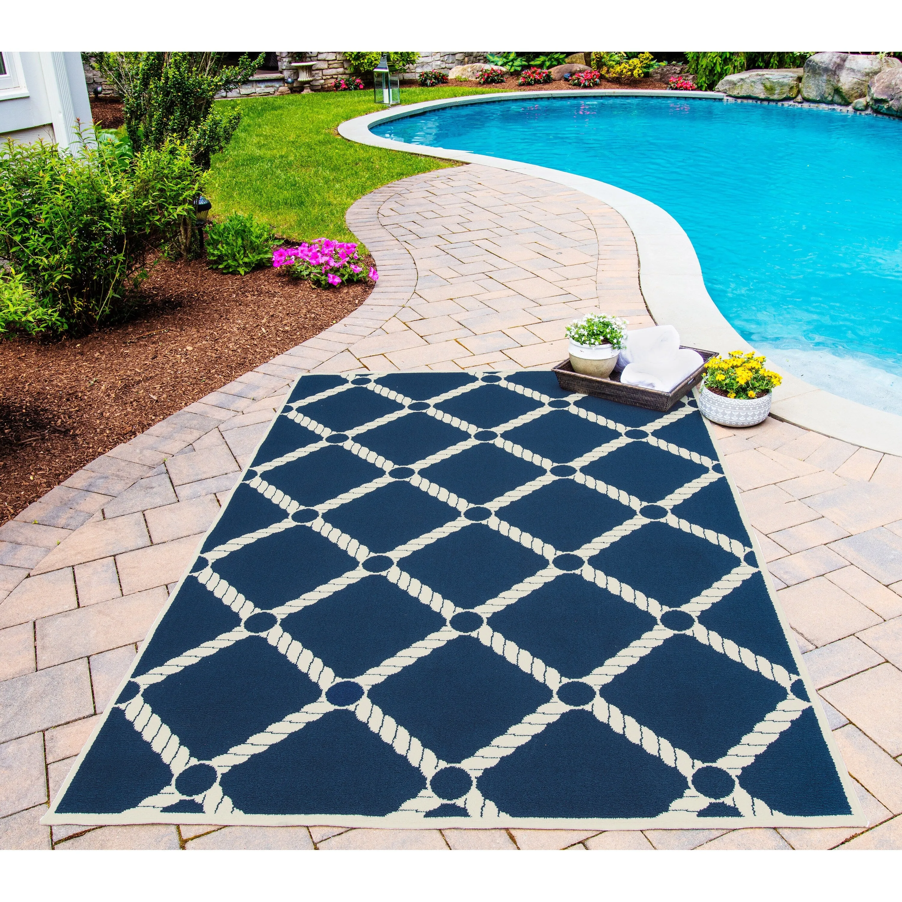 Momeni Baja Nautical Rope Indoor Outdoor Rug