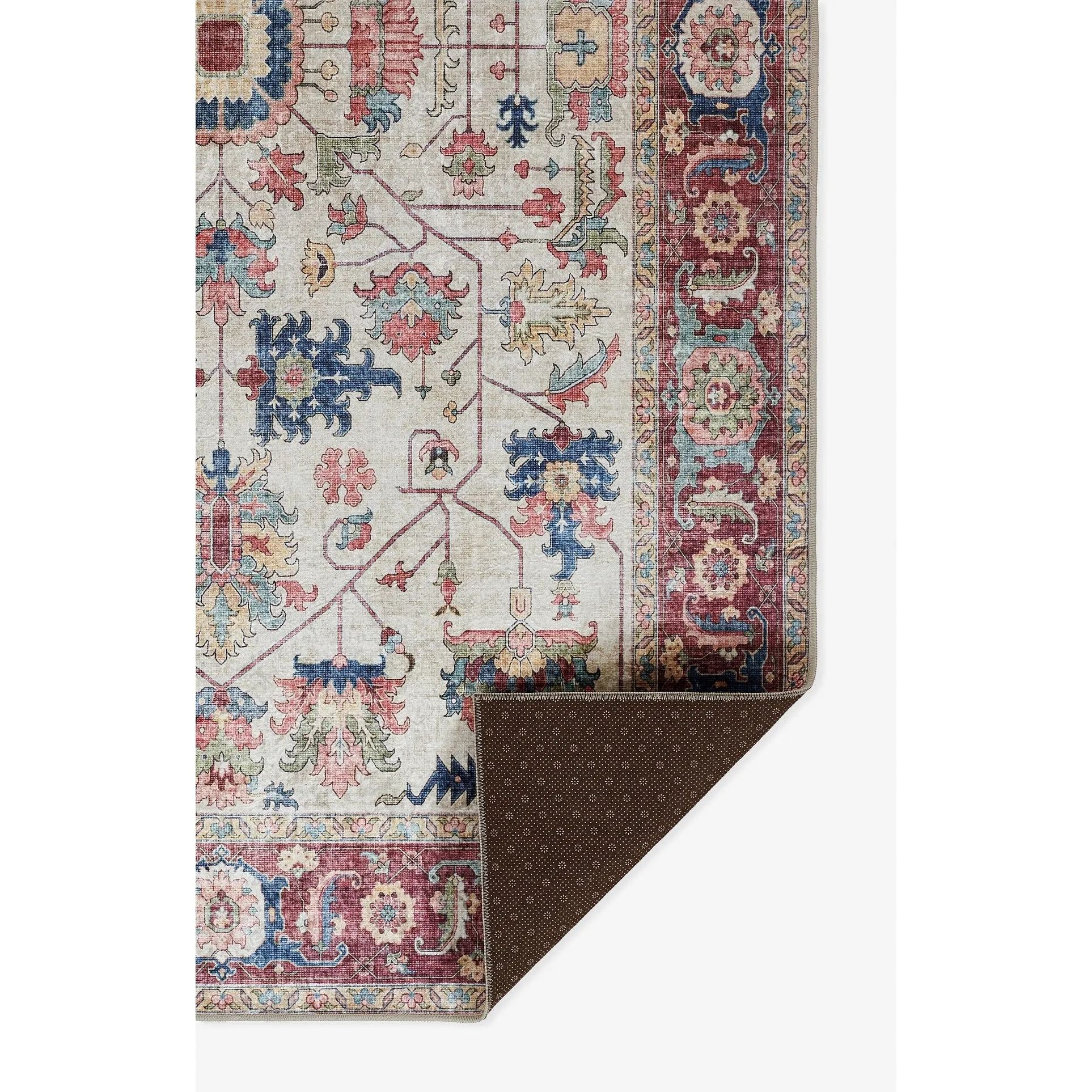 Momeni Karachi Polyester Non-Skid Traditional Area Rug