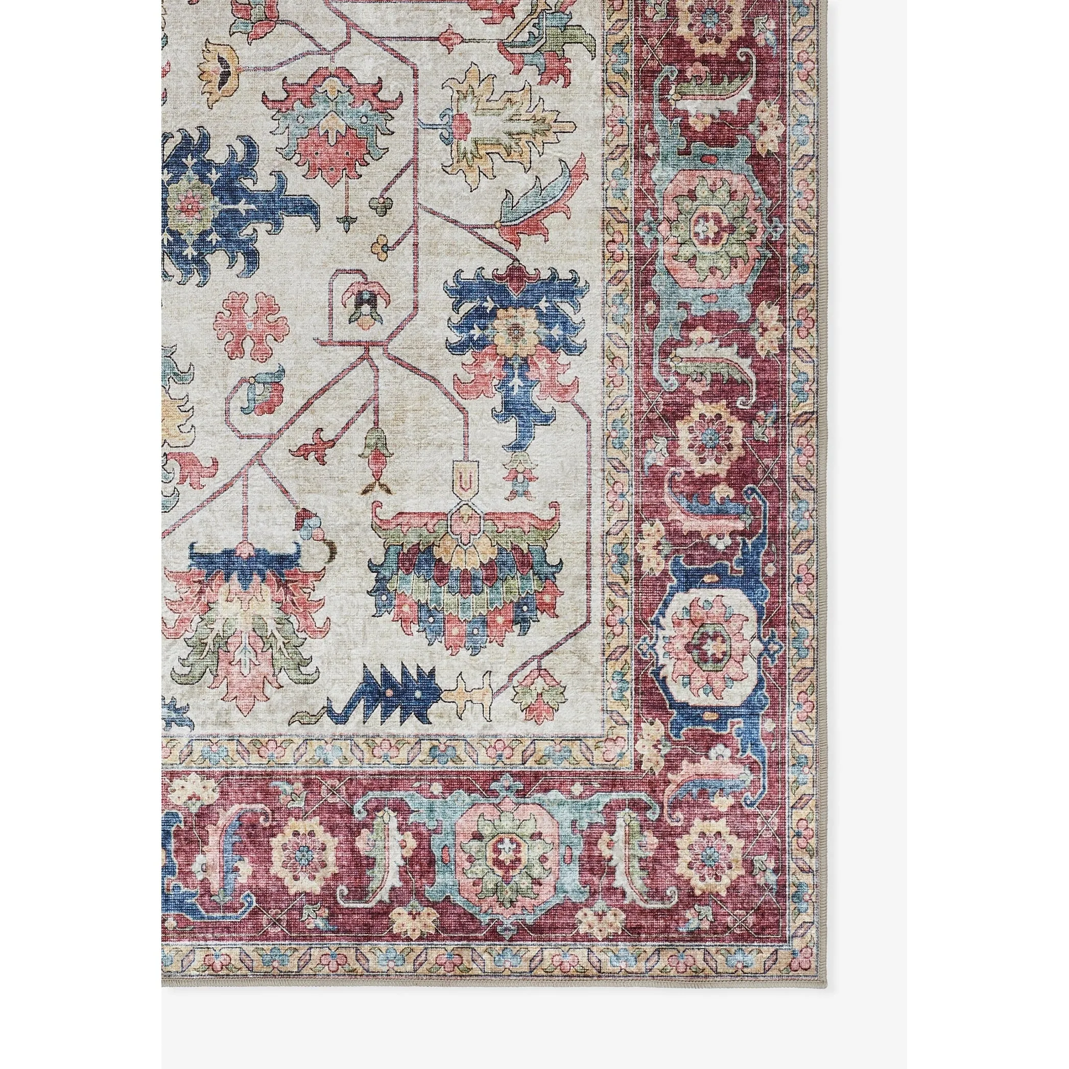 Momeni Karachi Polyester Non-Skid Traditional Area Rug