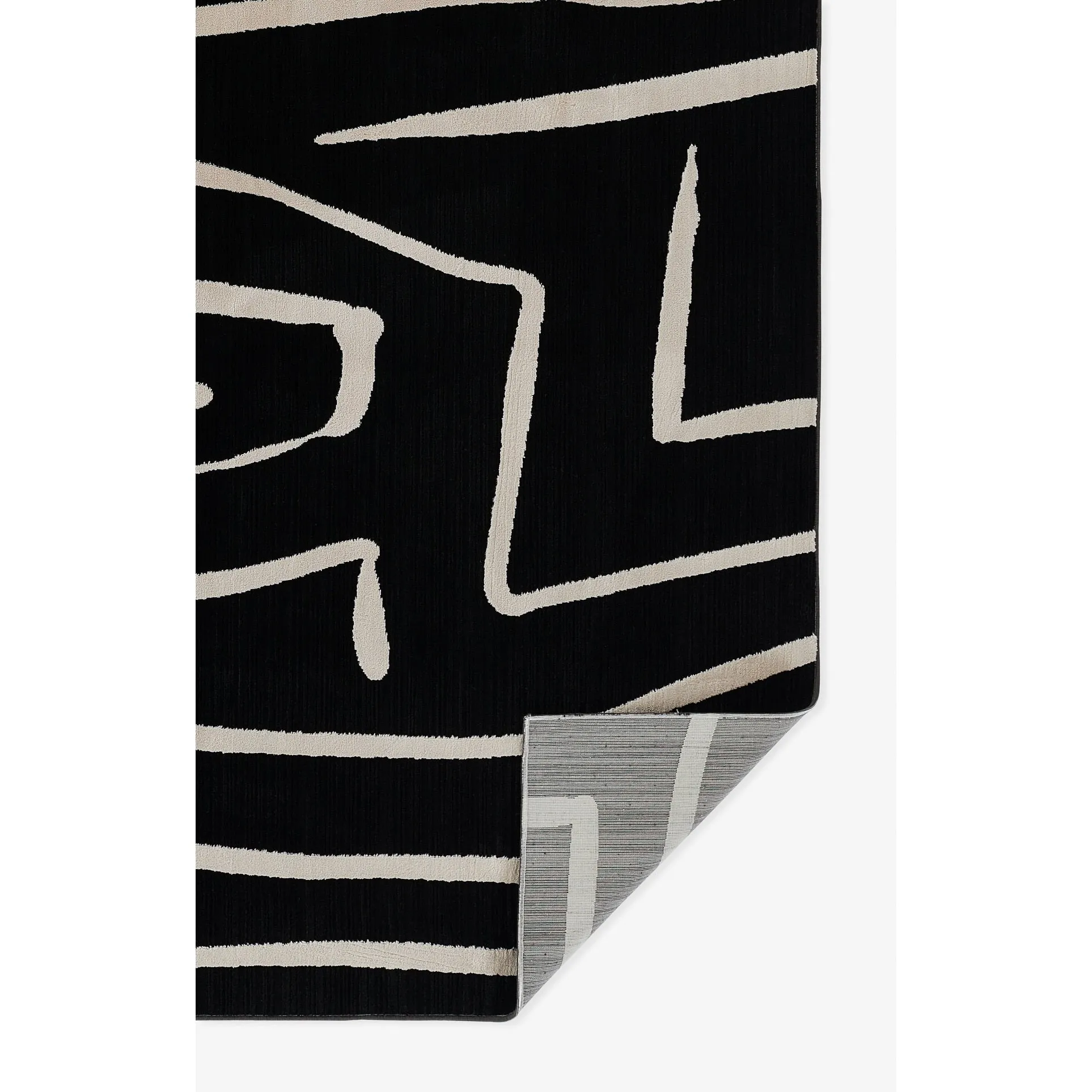 Momeni Noho Modern Black Geometric Area Rug