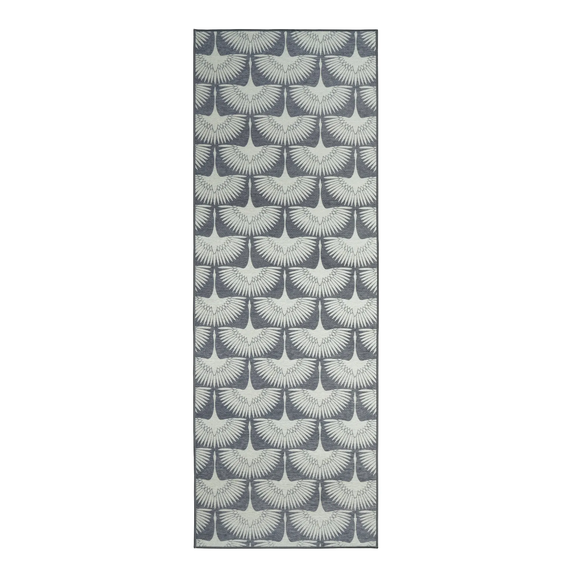 My Magic Carpet Flock Slate Grey Washable Rug