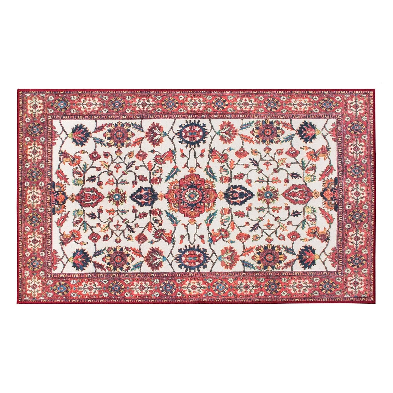 My Magic Carpet Machine Washable Rug Ramage Maroon