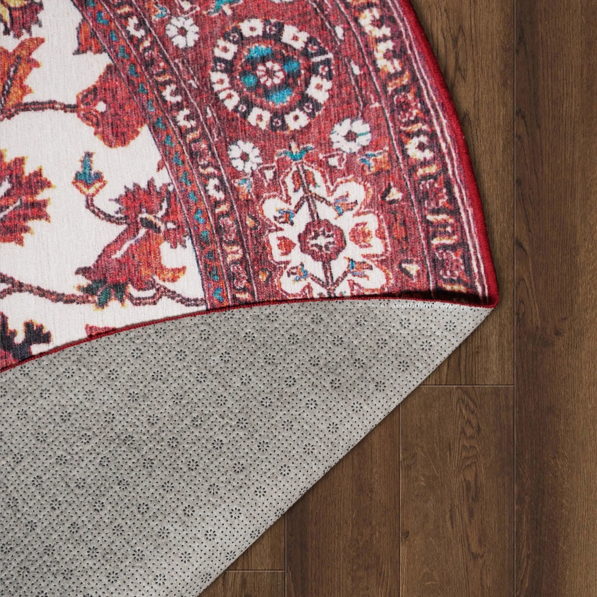 My Magic Carpet Machine Washable Rug Ramage Maroon