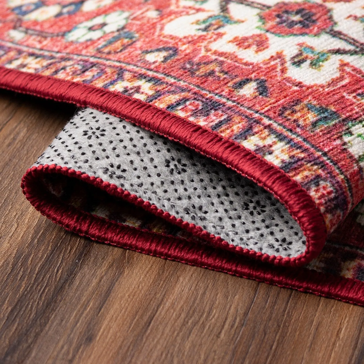 My Magic Carpet Machine Washable Rug Ramage Maroon