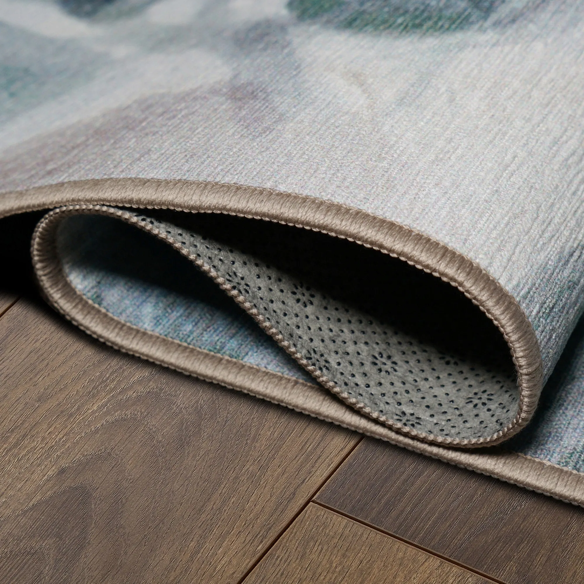 My Magic Carpet Sasha Floral Cream Blue Machine Washable Rug