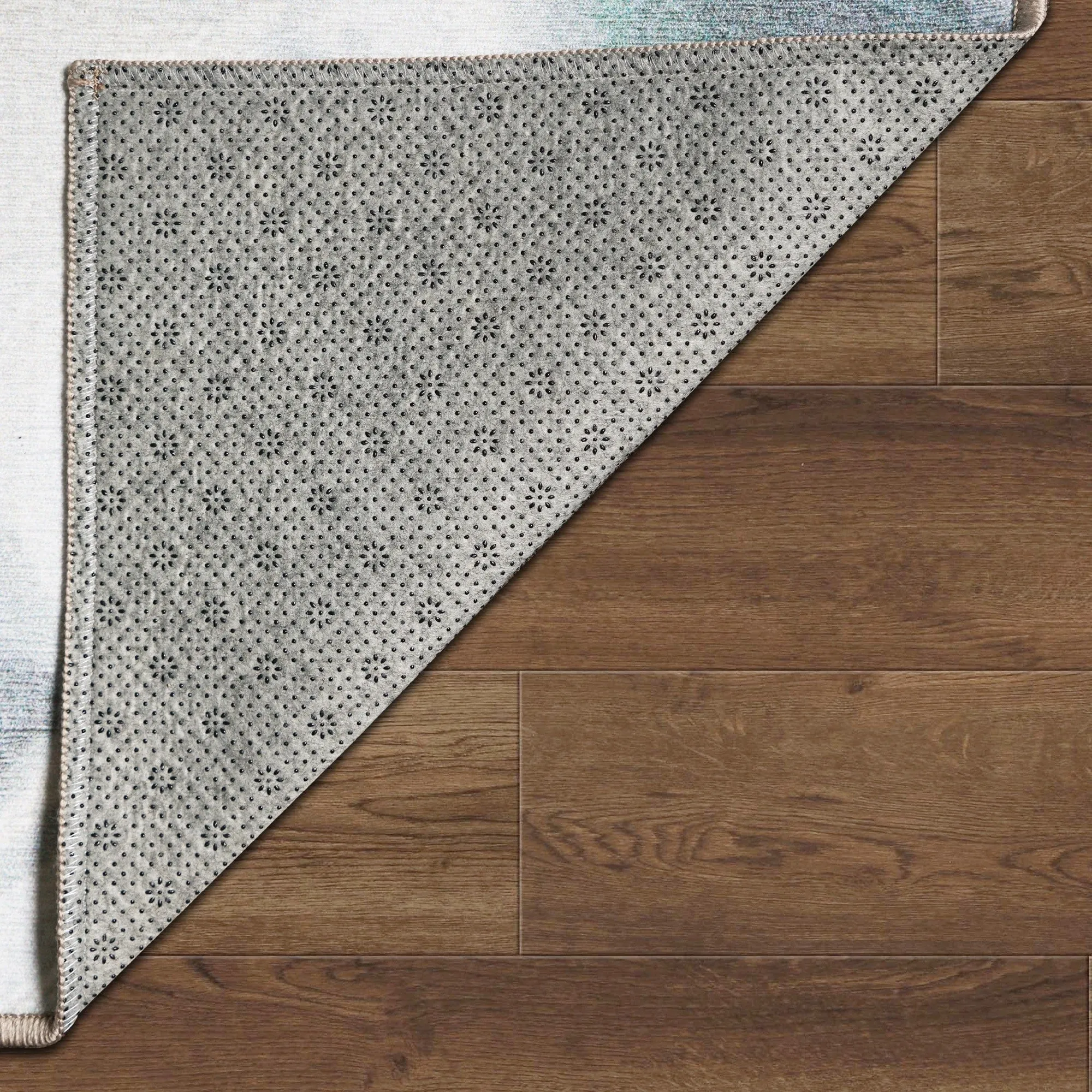 My Magic Carpet Sasha Floral Cream Blue Machine Washable Rug
