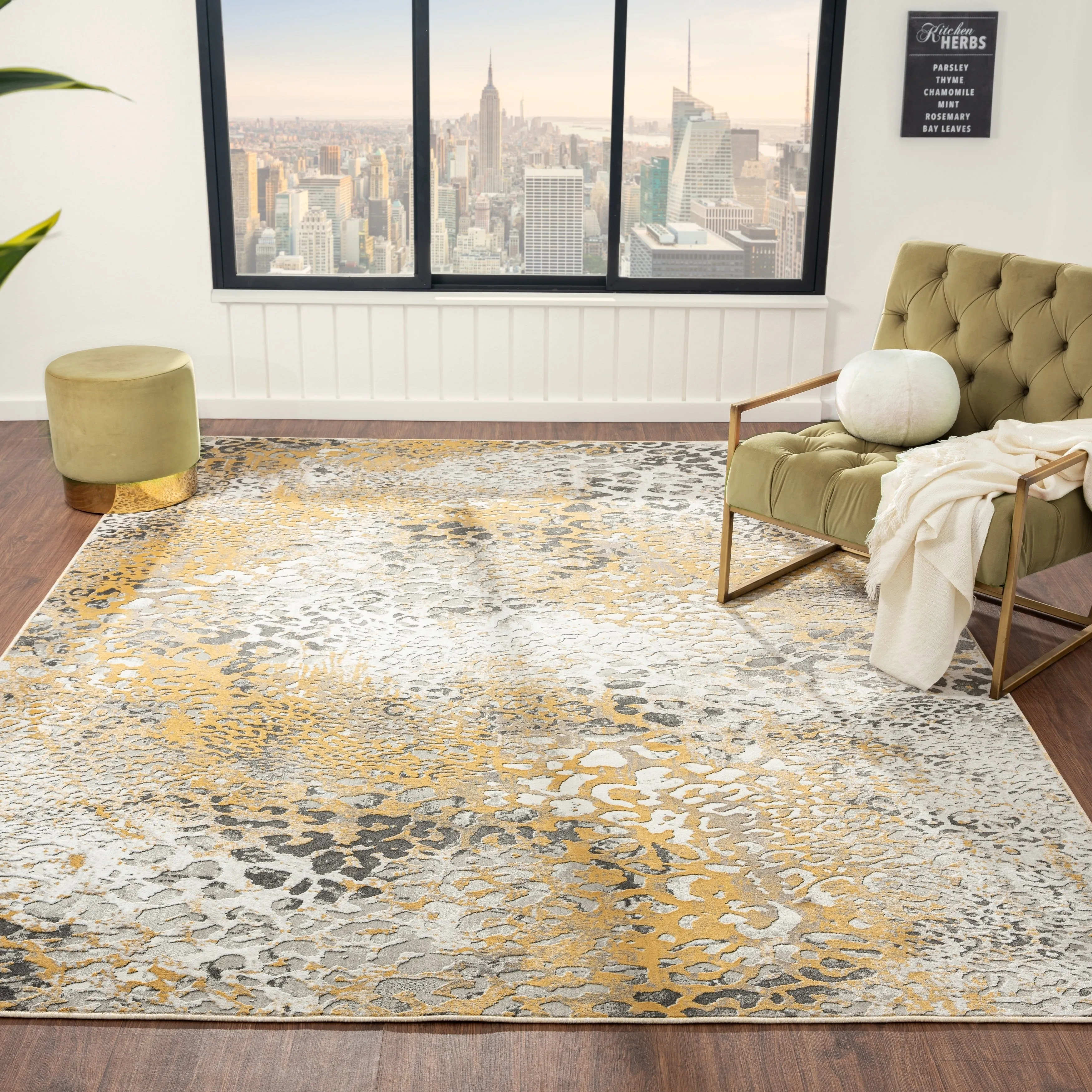 N Natori Serengeti Leopard Area Rug