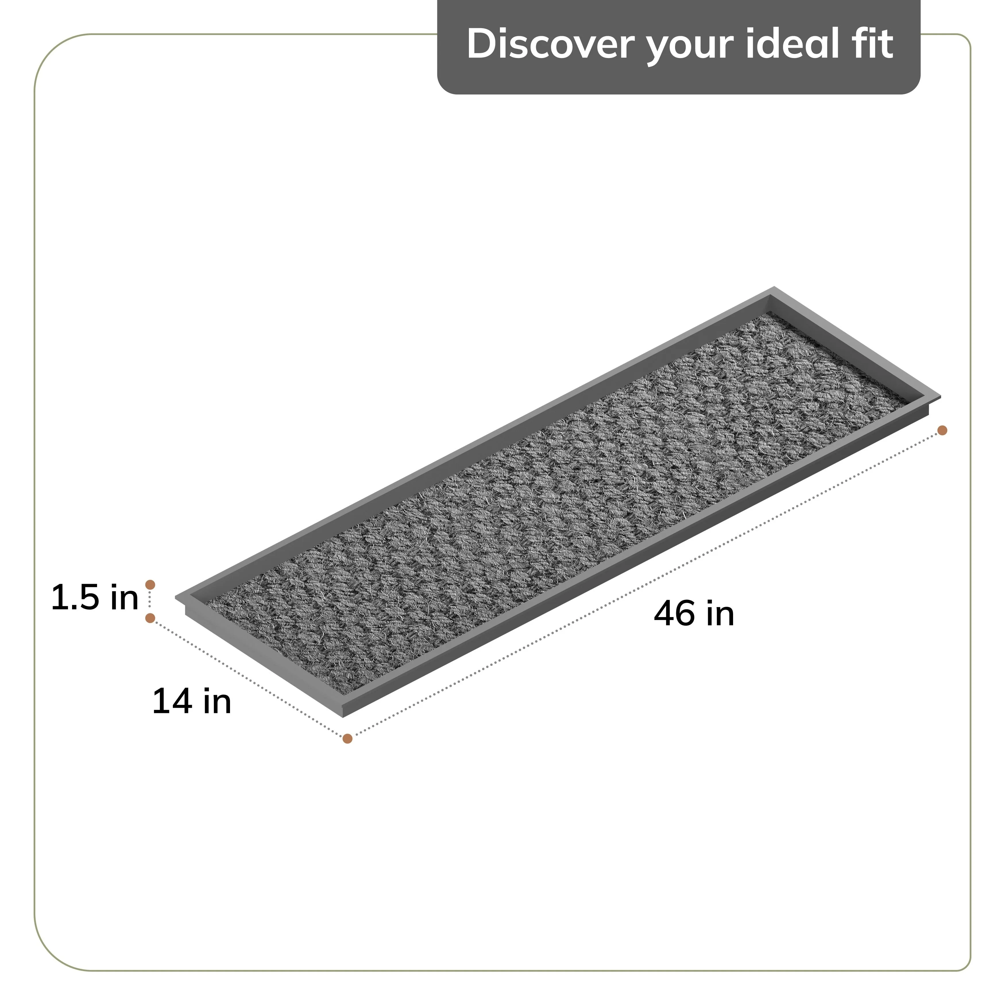 Natural and Recycled Rubber Boot Tray with Black and Ivory Coir Insert
