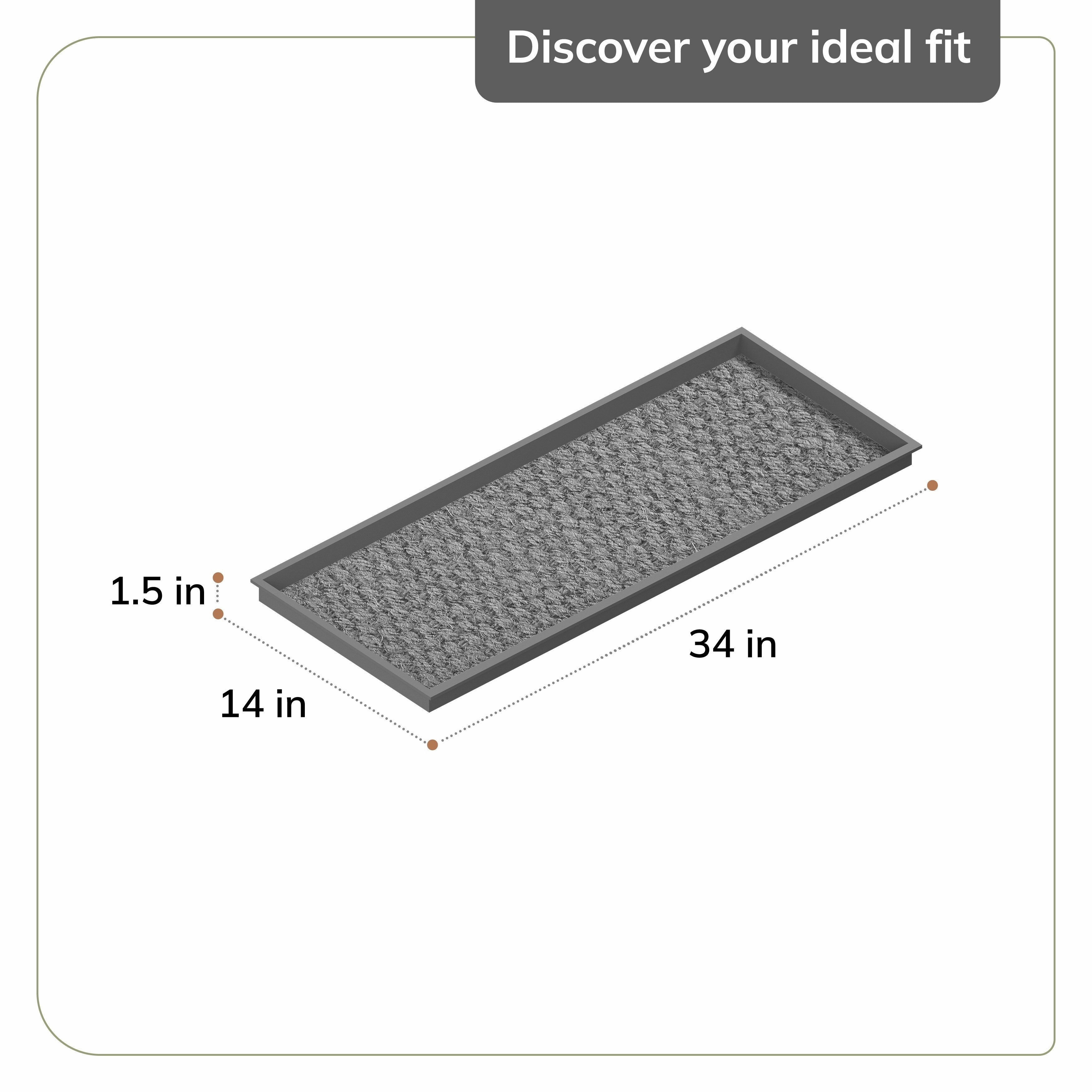 Natural and Recycled Rubber Boot Tray with Tan and Blue Coir Insert