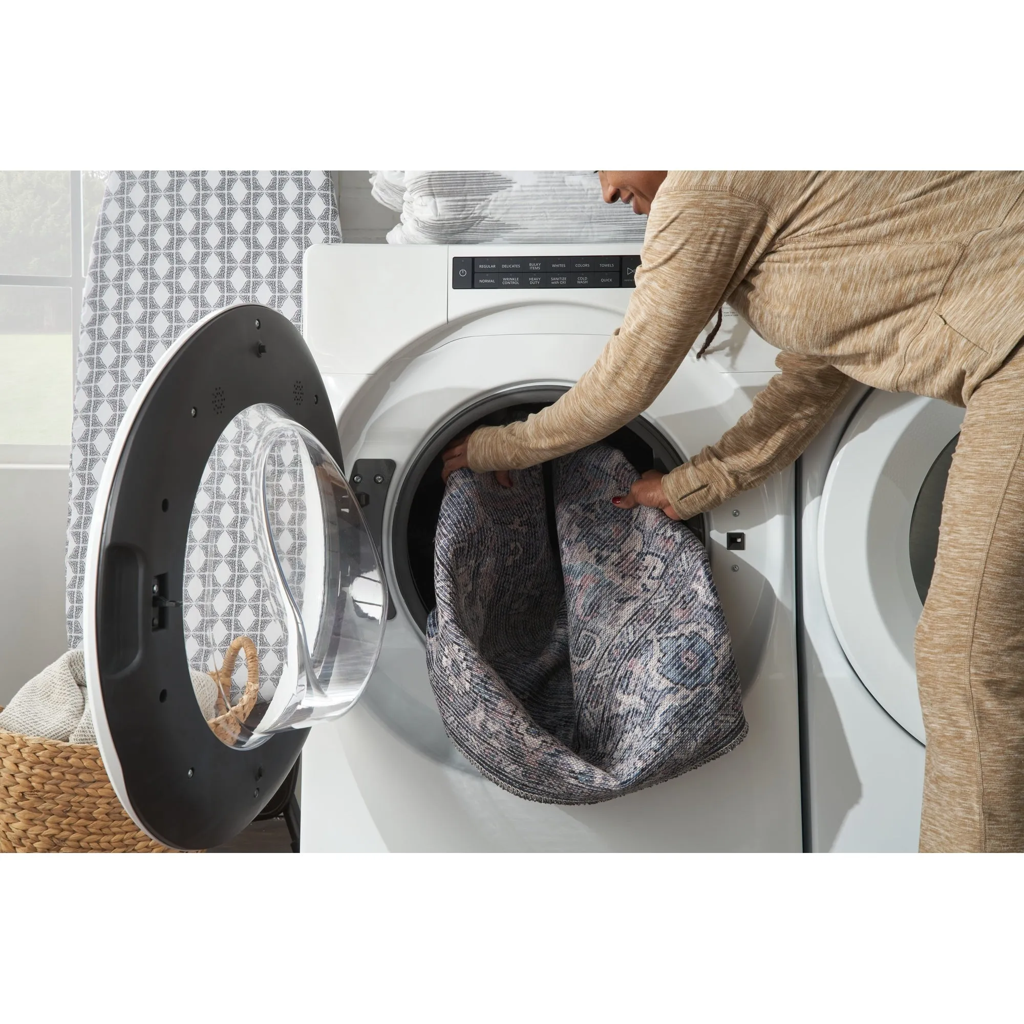 New Concept Washables Machine Washable Flatwoven Boho Medallion Area Rug