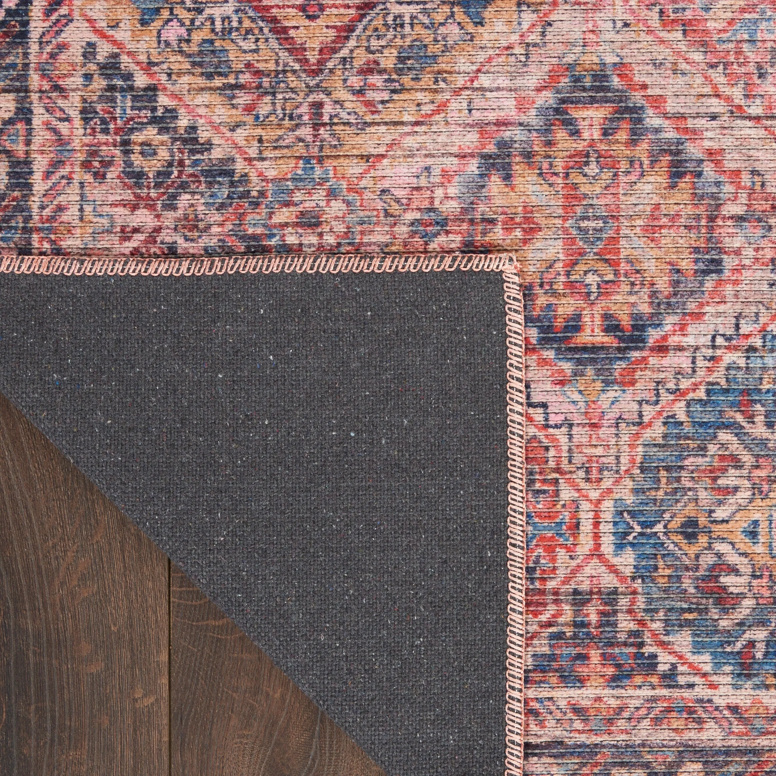 New Concept Washables Machine Washable Flatwoven Boho Medallion Area Rug
