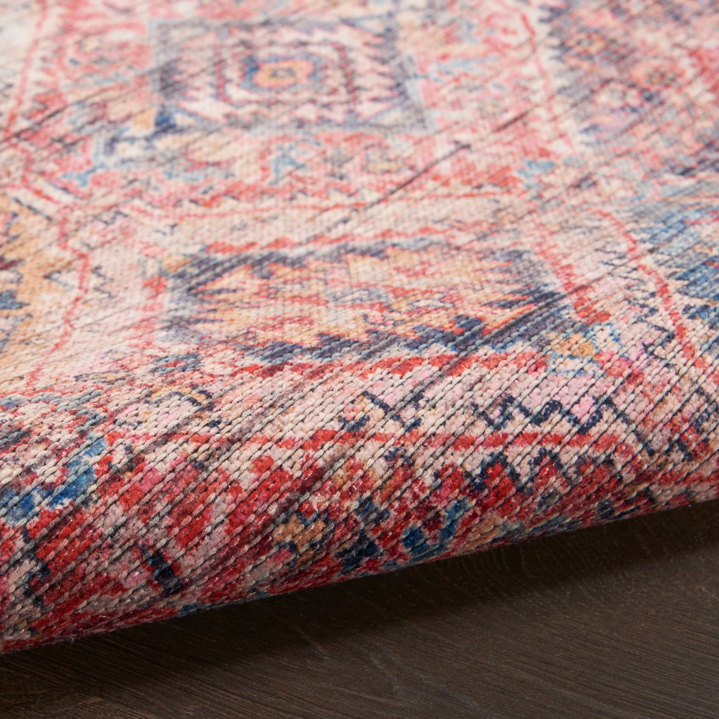 New Concept Washables Machine Washable Flatwoven Boho Medallion Area Rug