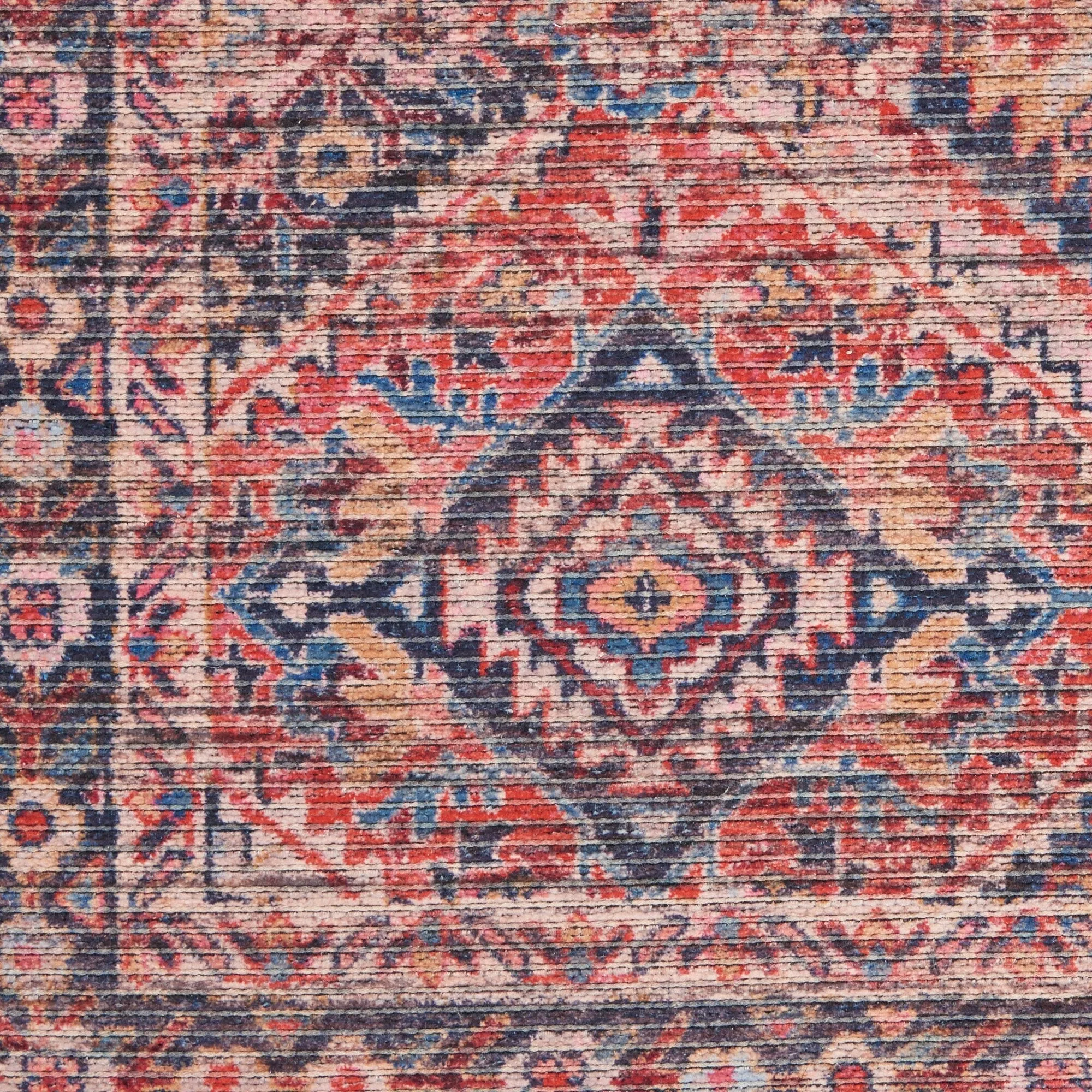 New Concept Washables Machine Washable Flatwoven Boho Medallion Area Rug