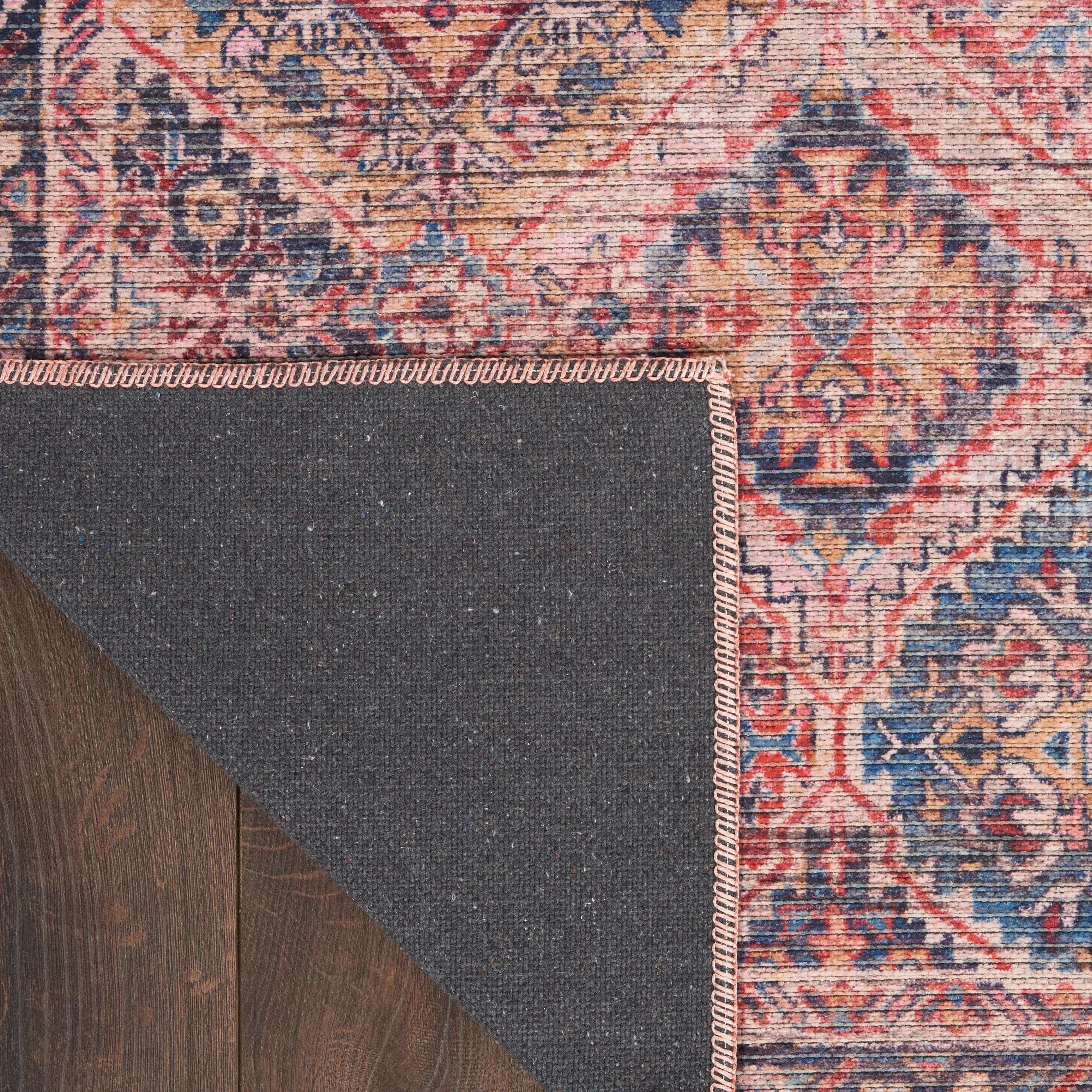 New Concept Washables Machine Washable Flatwoven Boho Medallion Area Rug