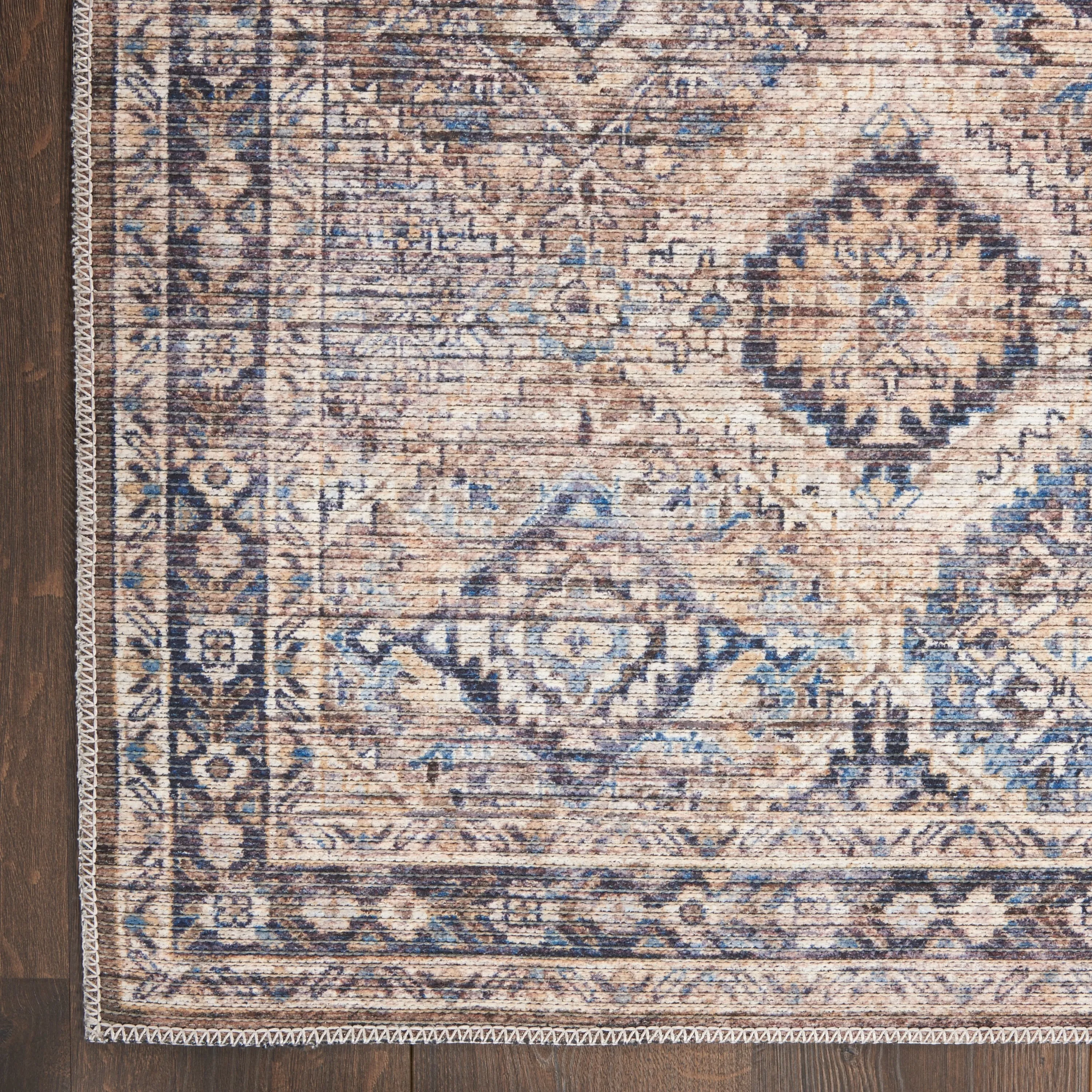 New Concept Washables Machine Washable Flatwoven Boho Medallion Area Rug