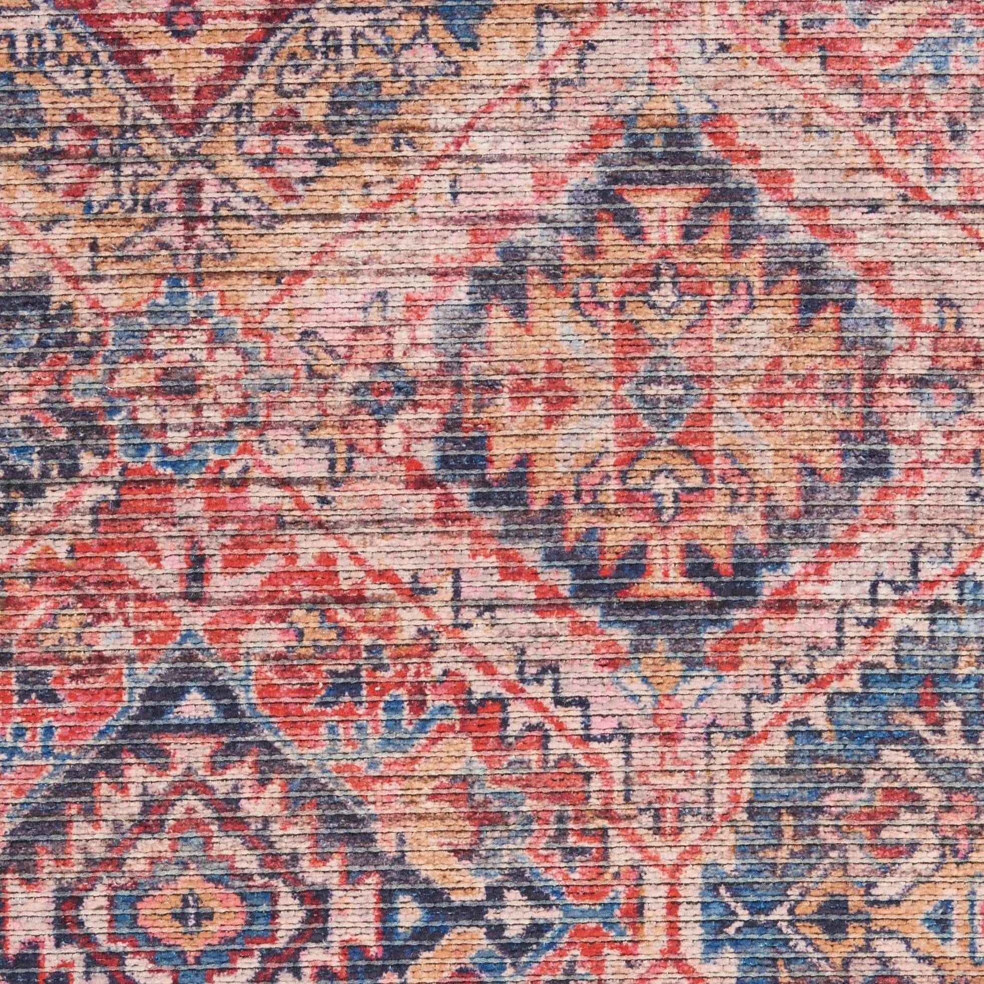 New Concept Washables Machine Washable Flatwoven Boho Medallion Area Rug