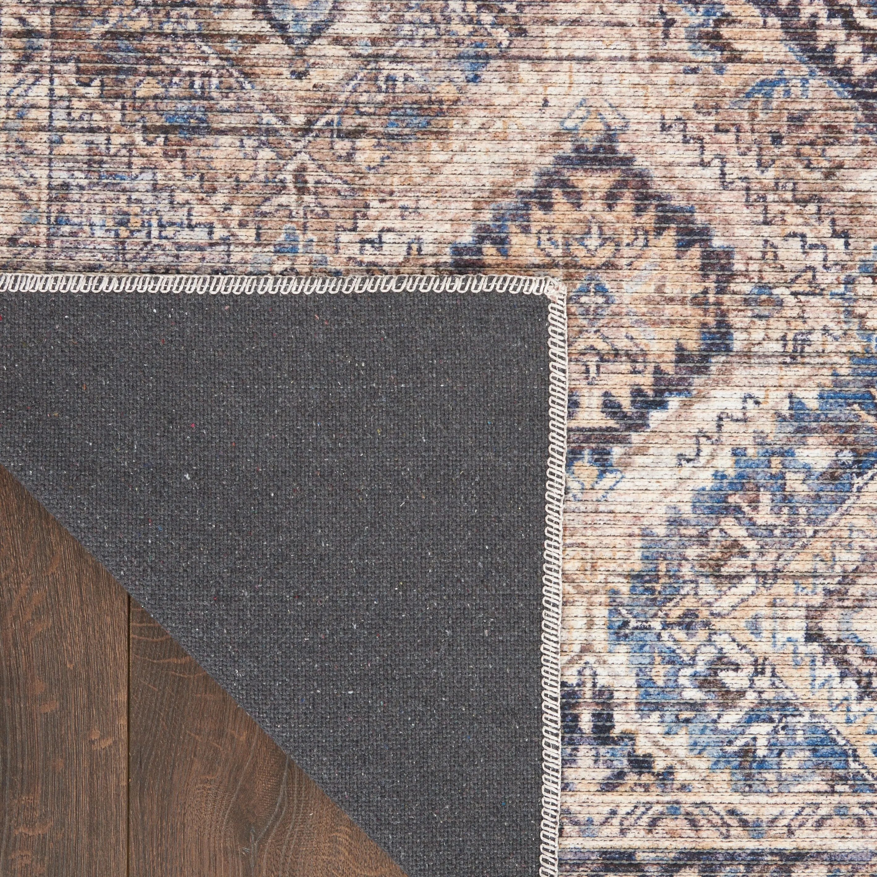 New Concept Washables Machine Washable Flatwoven Boho Medallion Area Rug