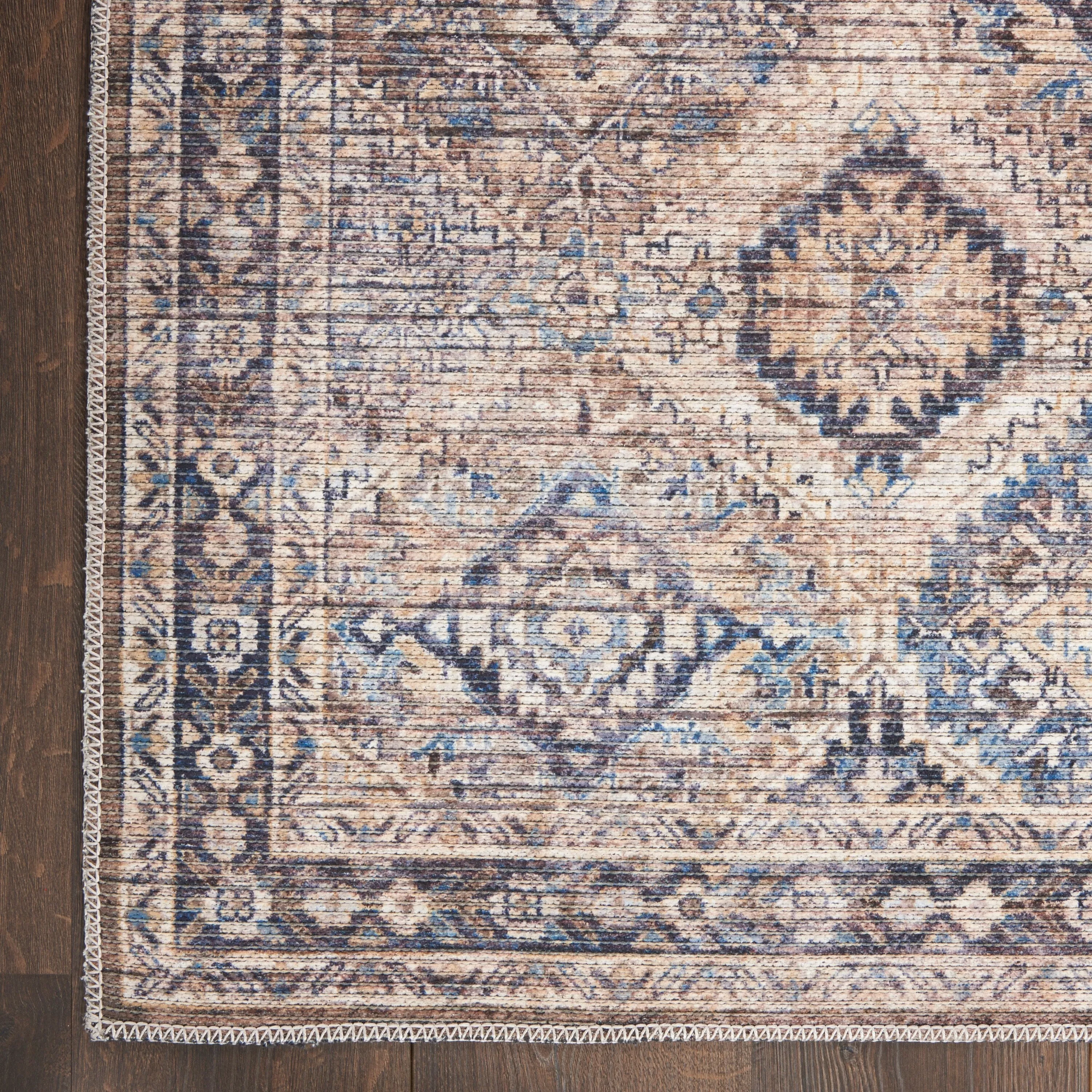 New Concept Washables Machine Washable Flatwoven Boho Medallion Area Rug