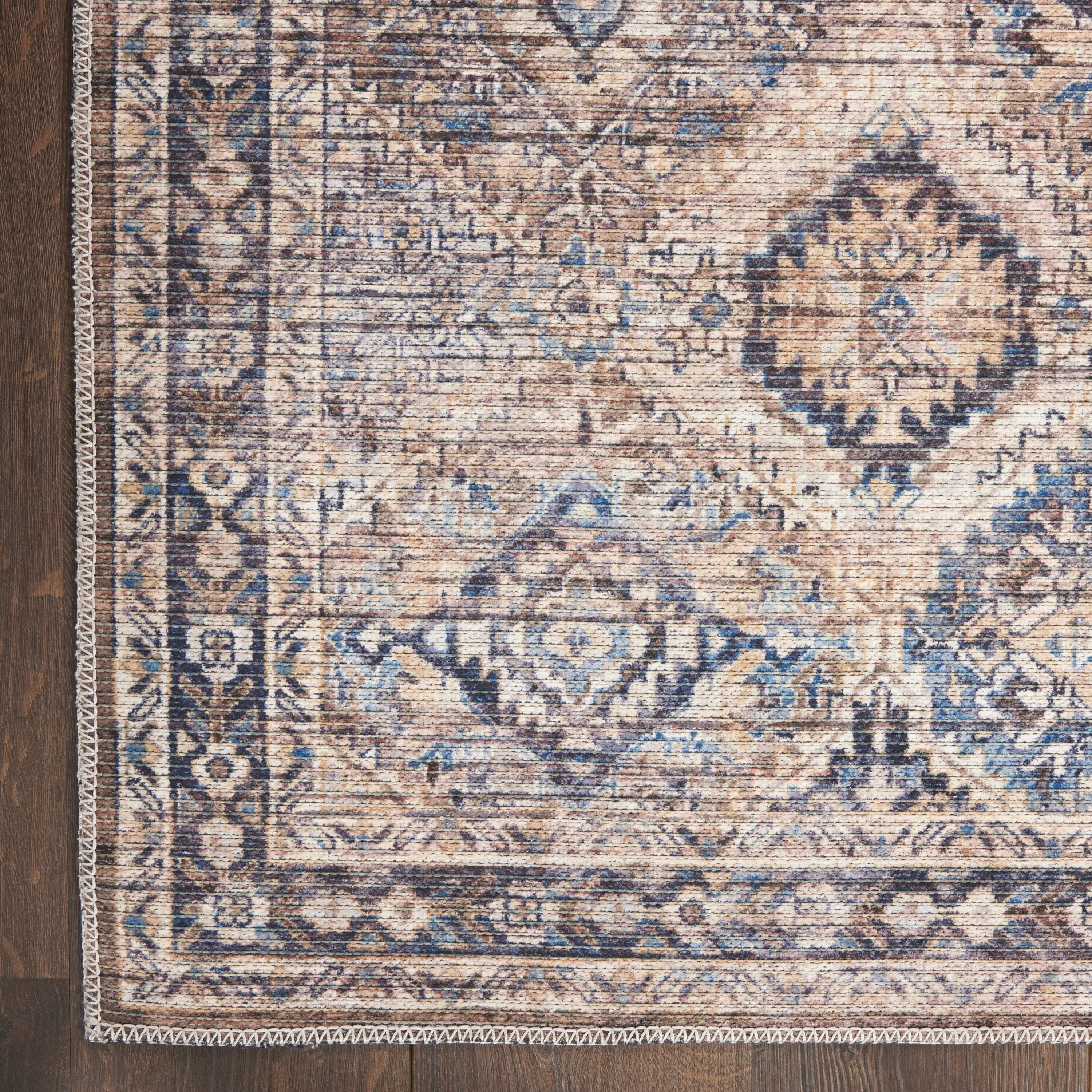 New Concept Washables Machine Washable Flatwoven Boho Medallion Area Rug