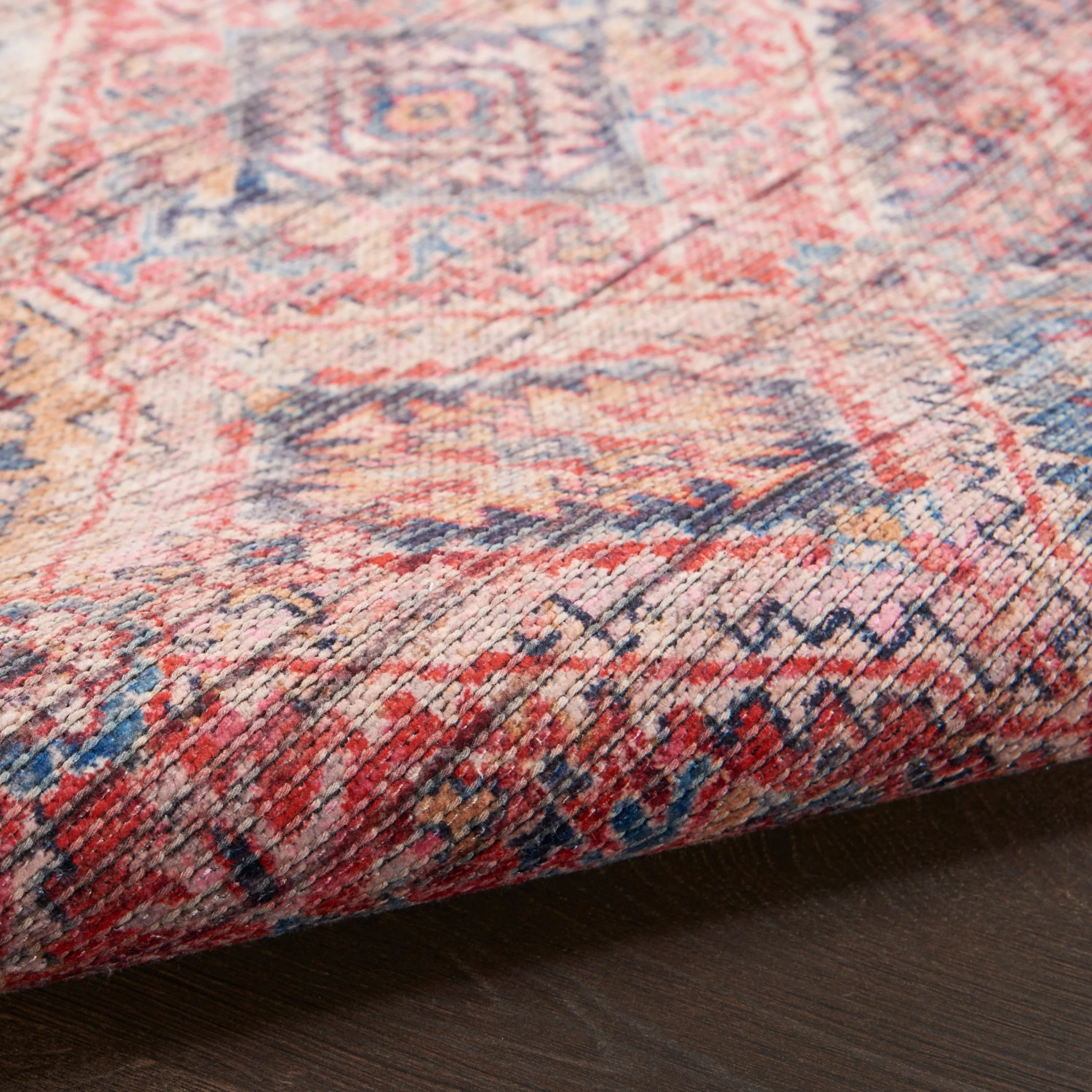 New Concept Washables Machine Washable Flatwoven Boho Medallion Area Rug
