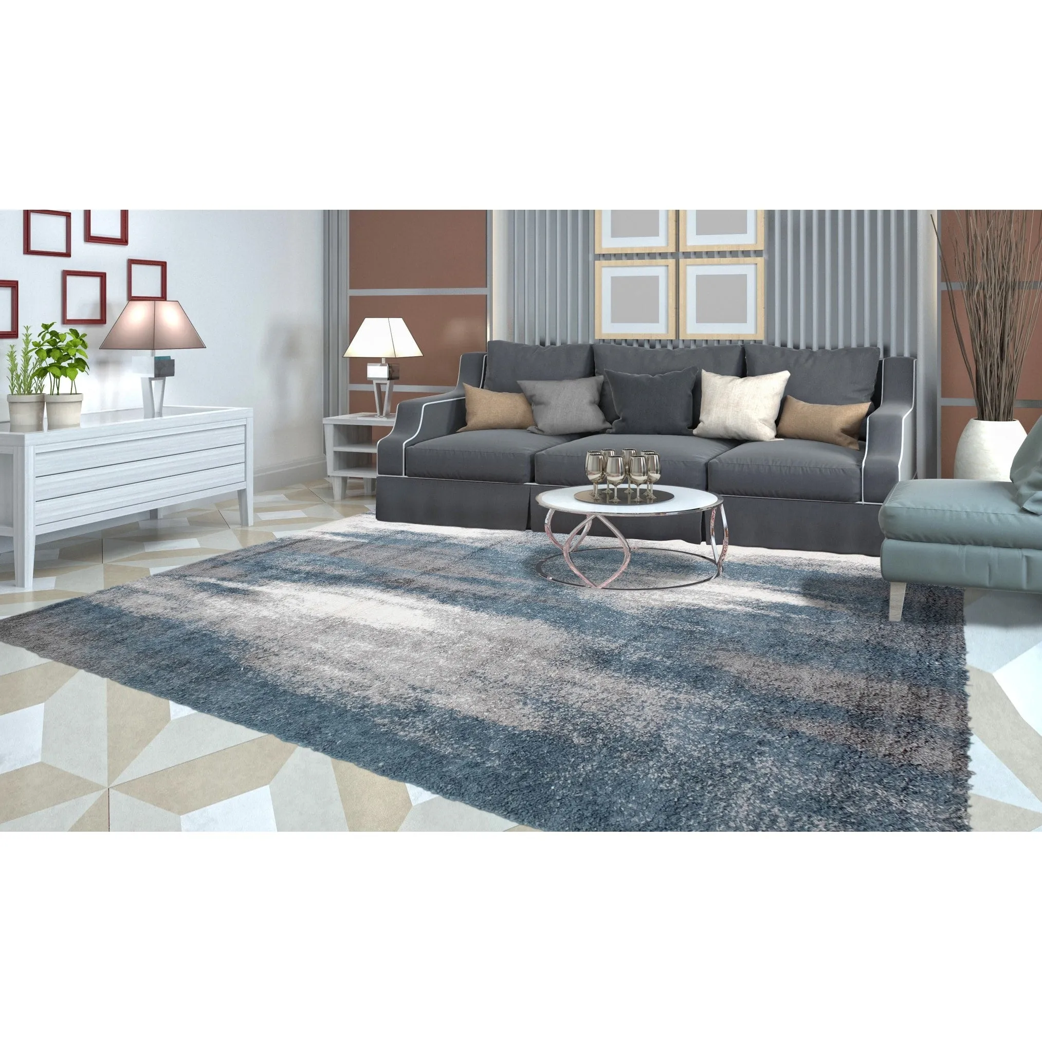 Noori Rug Lux Baxter Abstract 2-Inch Shag Rug