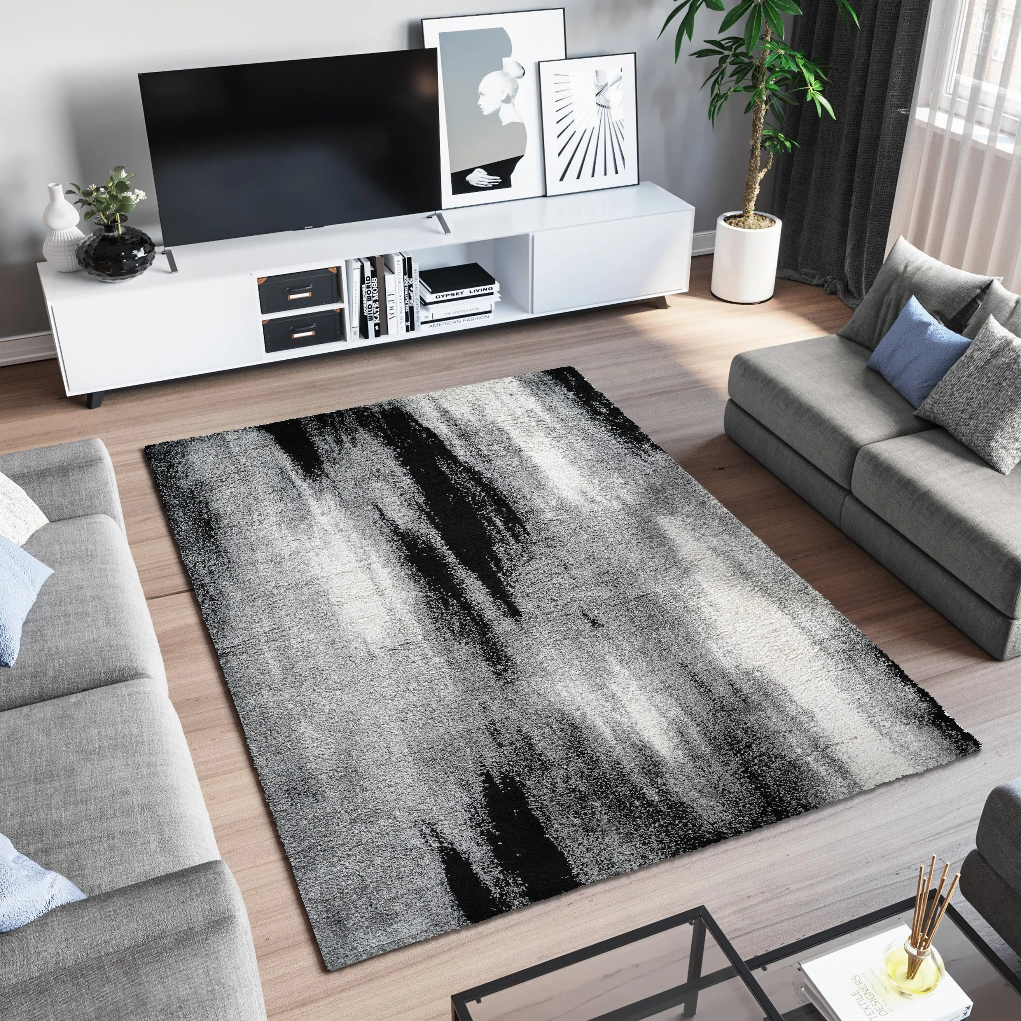 Noori Rug Lux Baxter Abstract 2-Inch Shag Rug