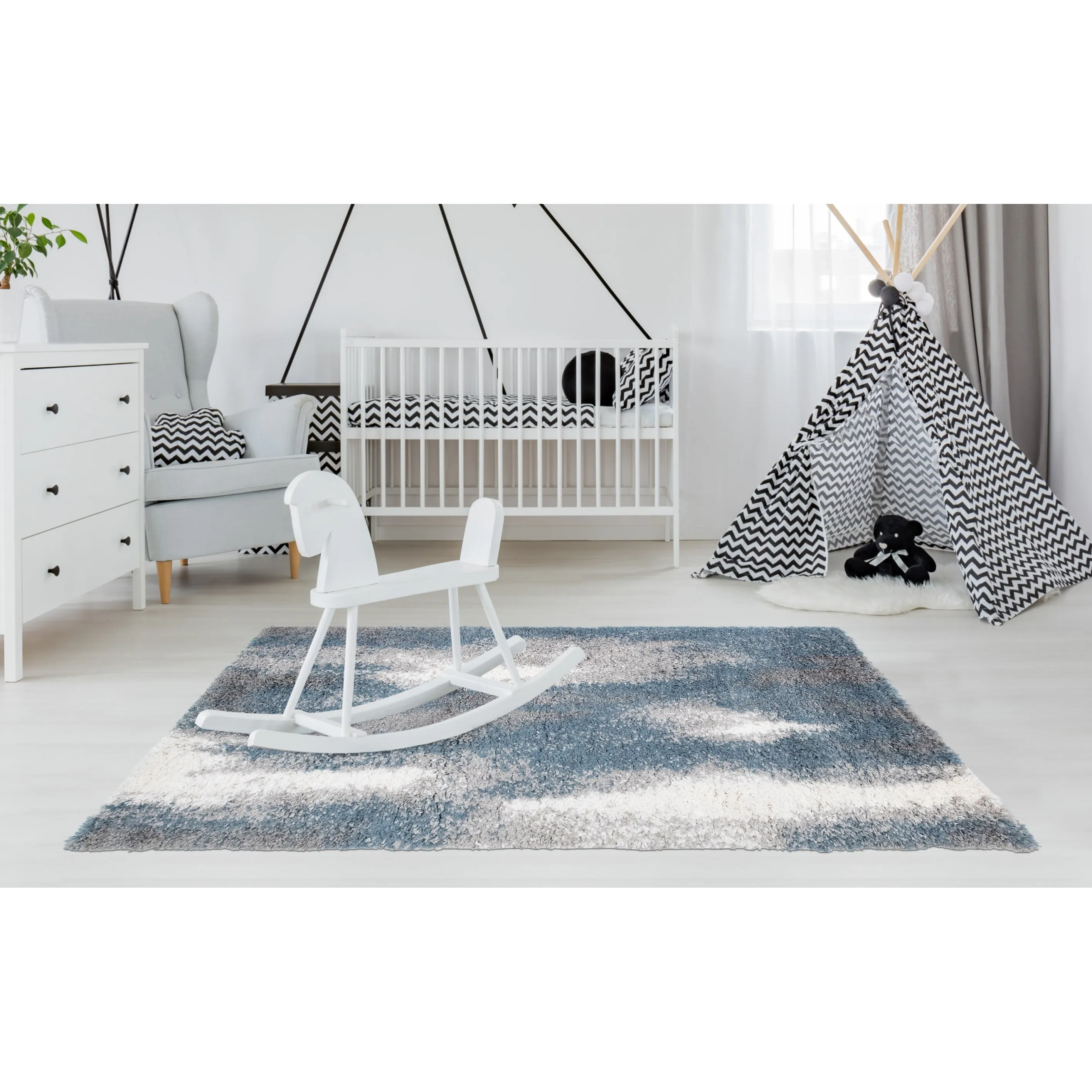 Noori Rug Lux Baxter Abstract 2-Inch Shag Rug