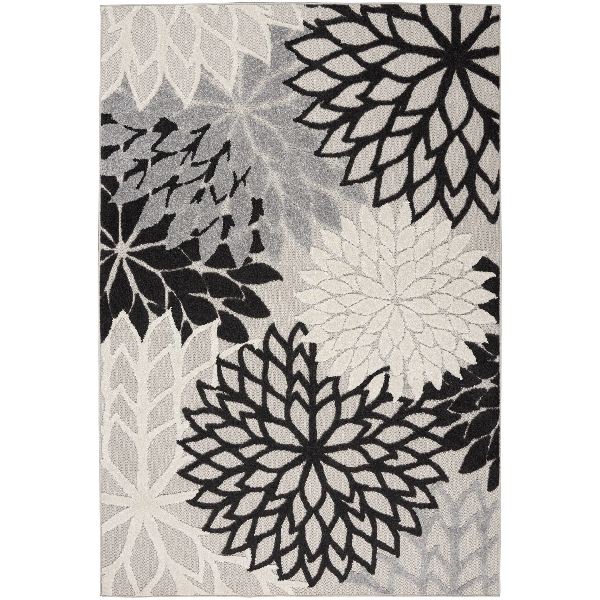 Nourison Alice Indoor/Outdoor Blue Floral Area Rug