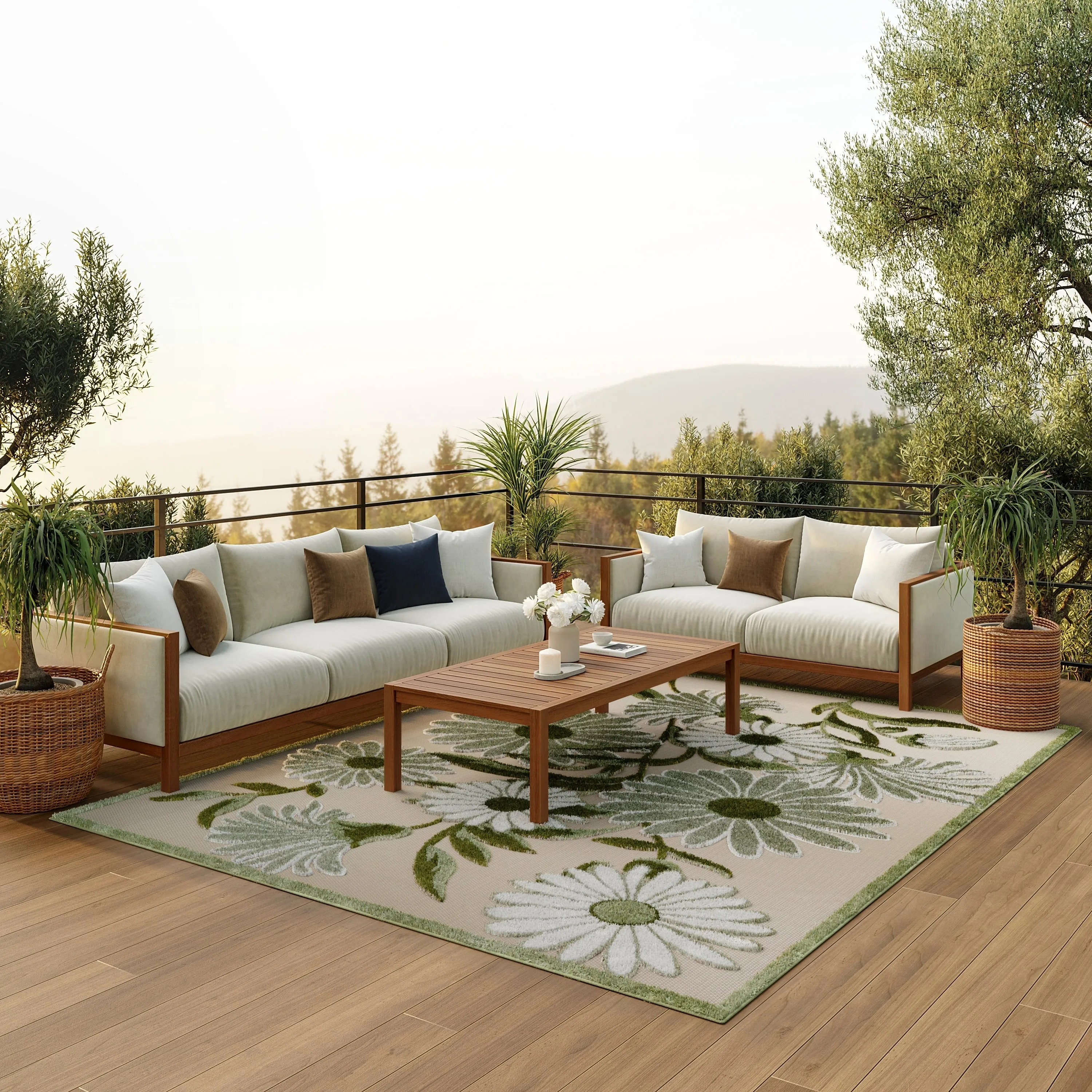 Nourison Aloha Indoor/Outdoor Floral Area Rug